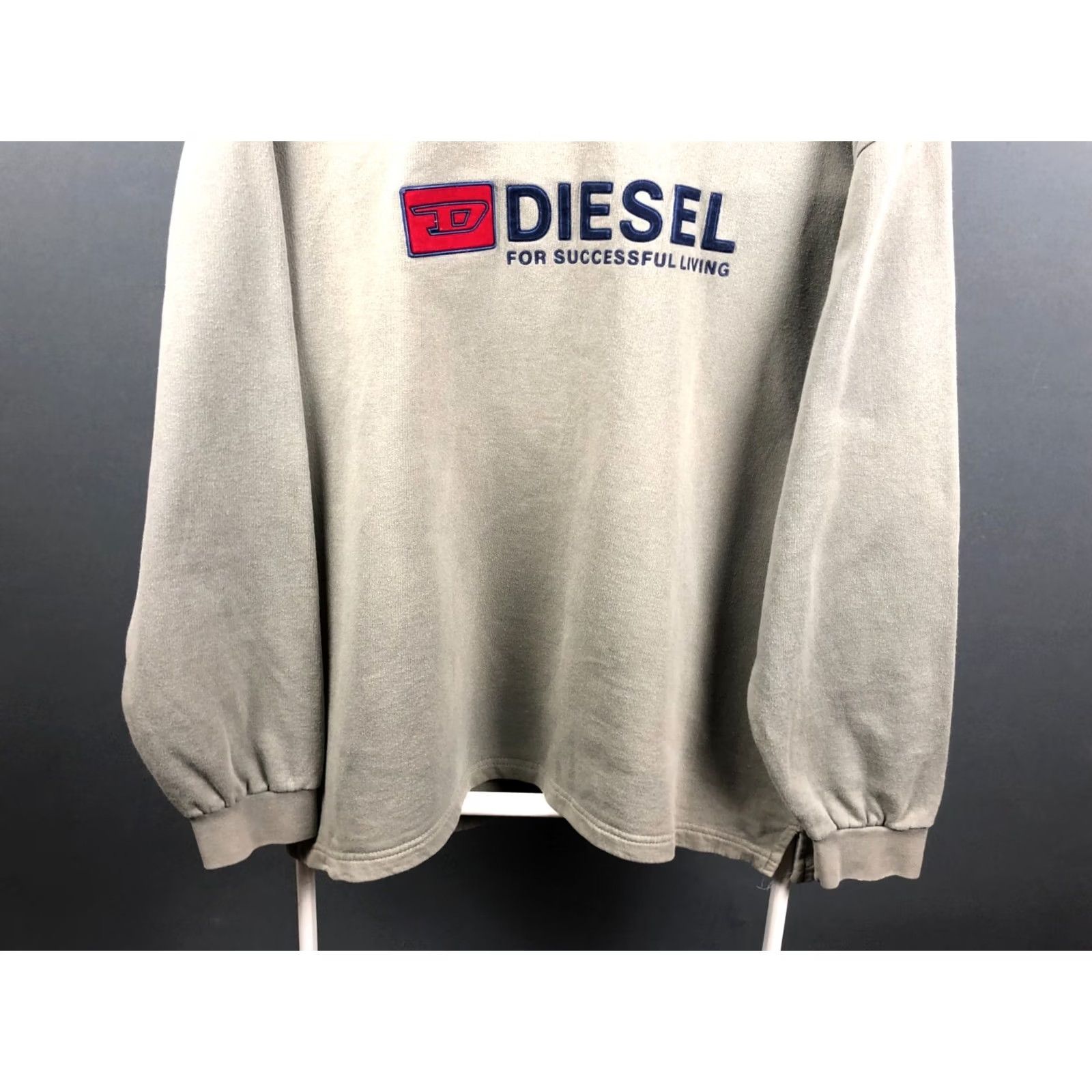 Diesel Diesel Men's Sweatshirt XL Green Cotton Pullover Crew Neck Long Sleeve Embroidered Logo Size US XL / EU 56 / 4 - 5 Thumbnail