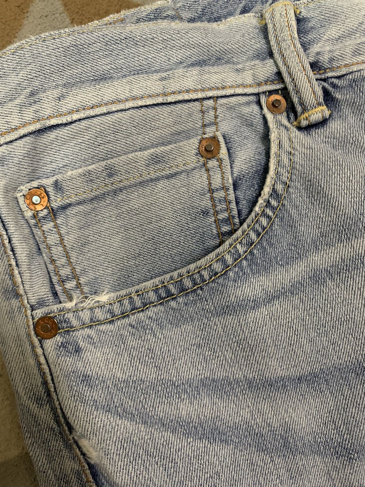 Levi's Vintage Clothing Vintage Y2K Levis 505 Blue Wash Straight Leg Jeans 33x28 Size US 33 - 6 Thumbnail