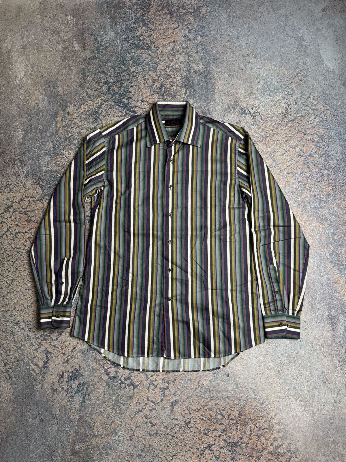 Etro Etro Multicolor Striped Button Down Shirt Italian Size 42 Size US M / EU 48-50 / 2 - 1 Thumbnail