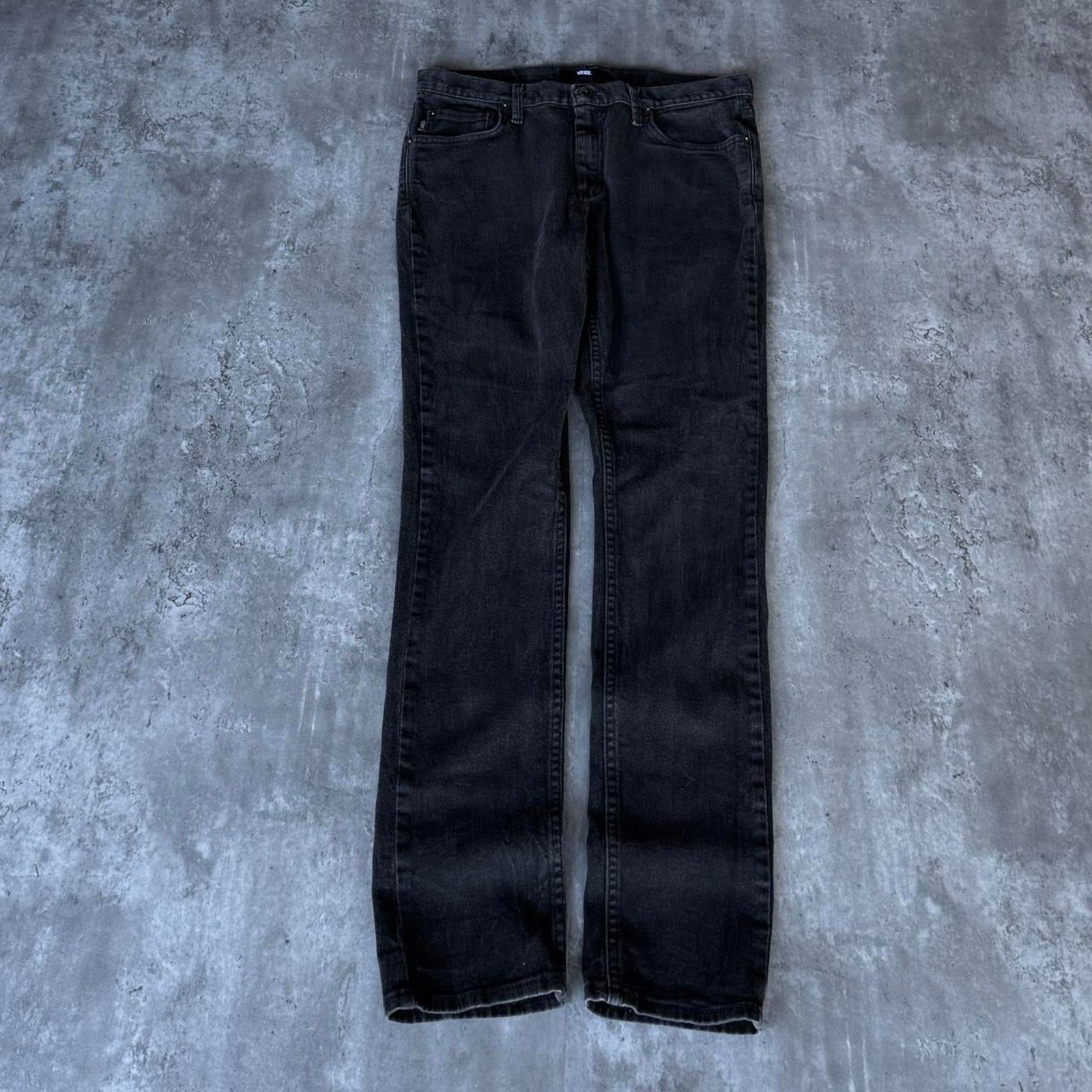 Vans × Vintage Vintage Y2K Vans Black Embroidered Grunge Opium Skinny Jeans Size US 33 - 1 Thumbnail