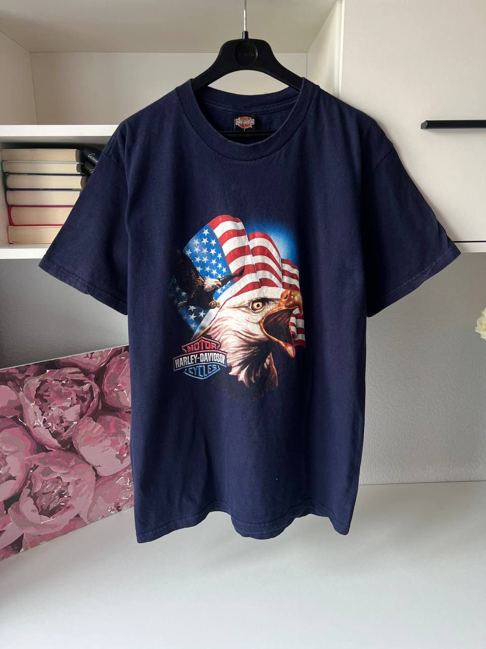 Harley Davidson × Vintage Vintage Harley Davidson Tee 2001 USA 3D Emblem Eagle RARE Size US L / EU 52-54 / 3 - 1 Thumbnail