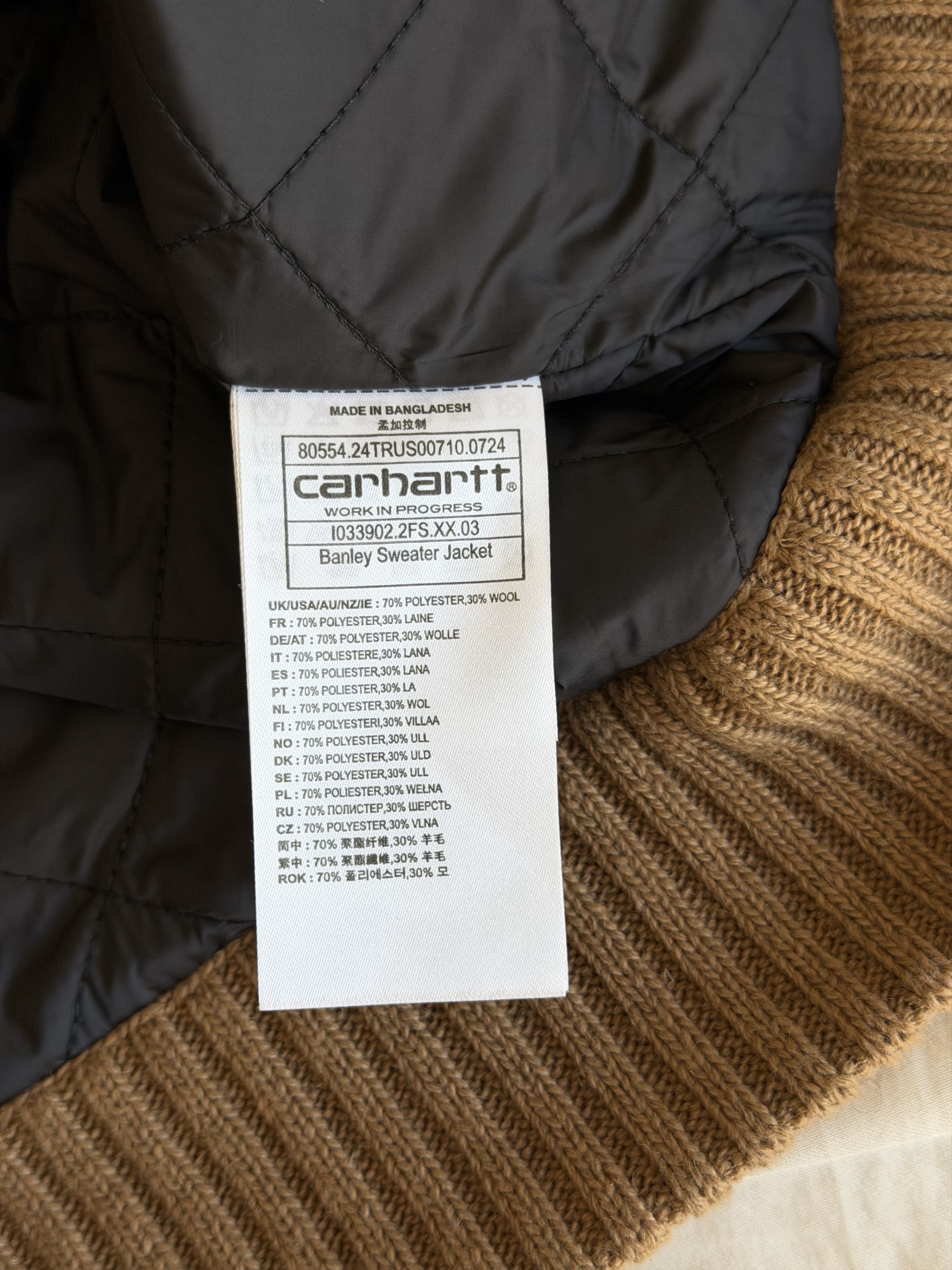 Carhartt Wip Carhartt WIP Banley Sweater Jacket in Peanut Brown Size US XL / EU 56 / 4 - 8 Thumbnail