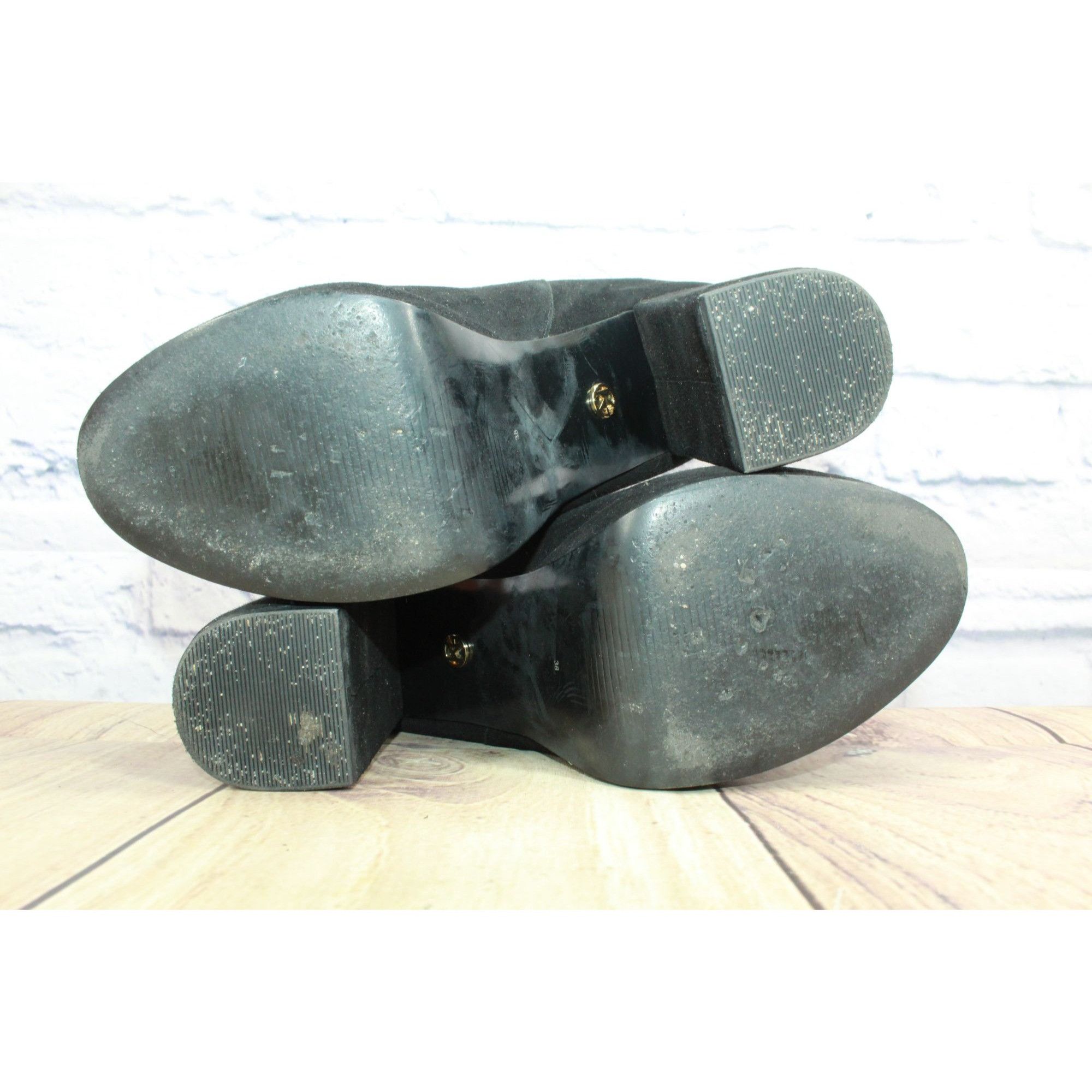 Kurt Geiger Kurt Geiger Black Suede Chelsea Platform Heel Boots Size US 7.5 / IT 37.5 - 9 Thumbnail