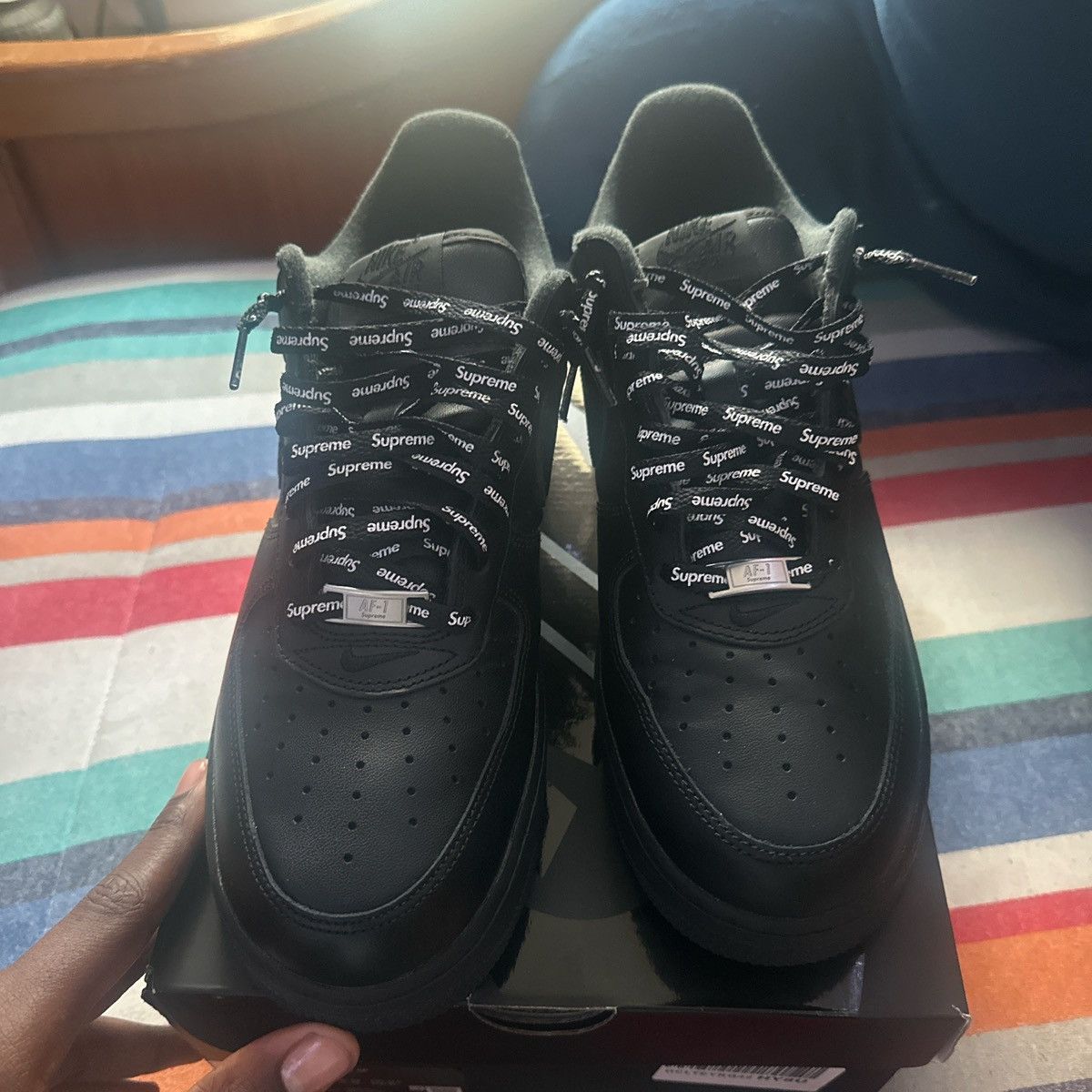 Nike × Supreme Black Supreme Forces Size US 9.5 / EU 42-43 - 1 Thumbnail