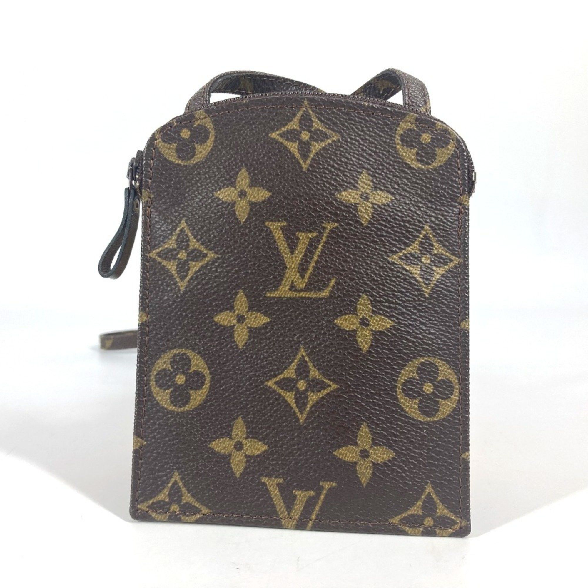 Louis Vuitton M45484 Monogram Pochette Secret Bag Crossbody Shoulder Canvas Men's Women's Brown