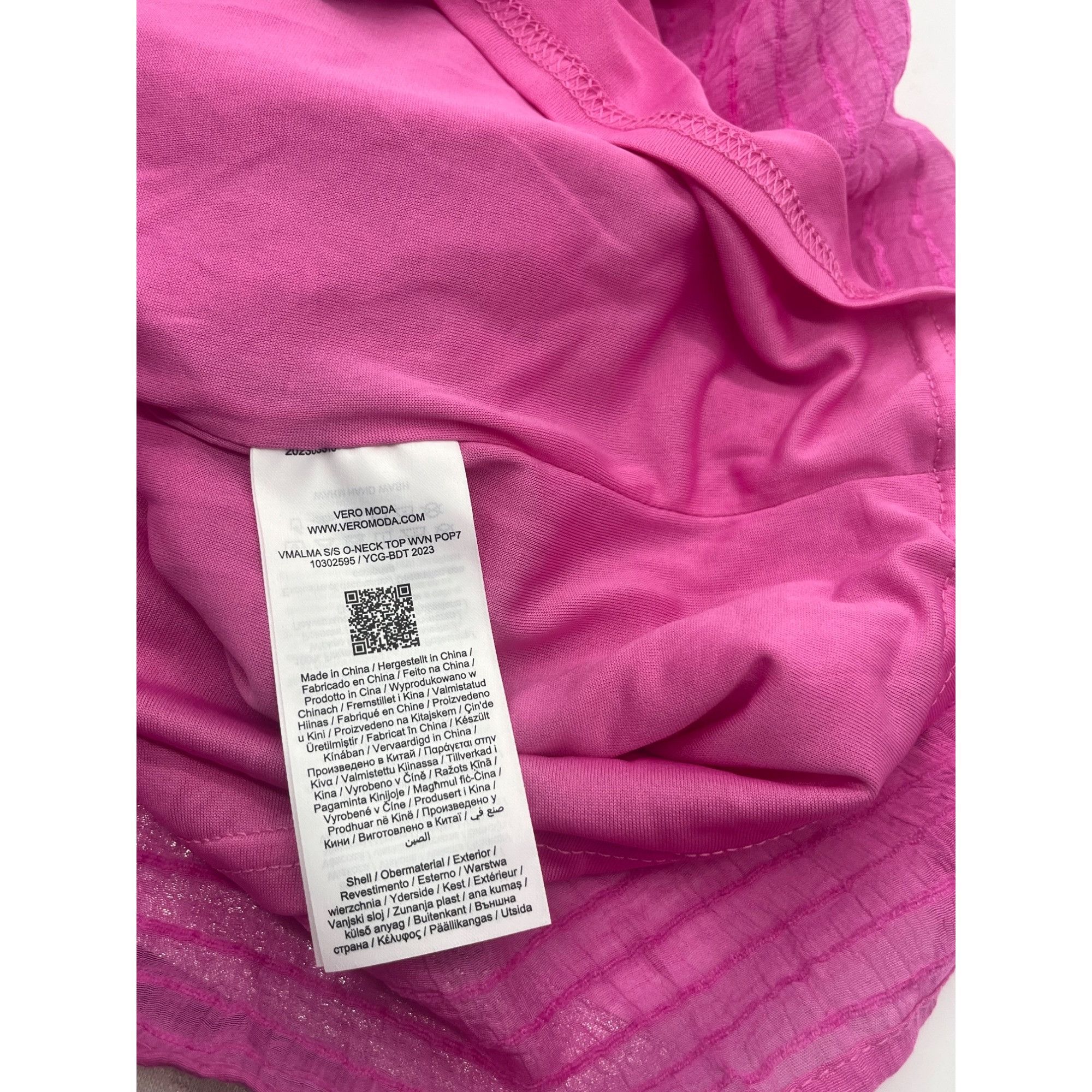 Other Vero Moda VMALMA O-neck Textured Blouse, Pink, Sz. S Size S / US 4 / IT 40 - 6 Thumbnail