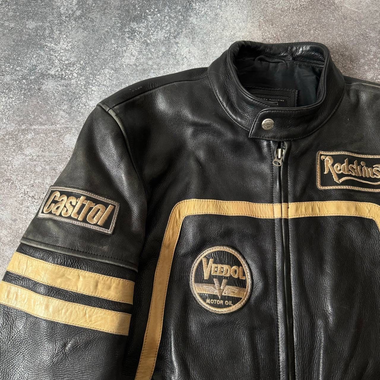 Redskins Vintage Racing Faded Leather Jacket