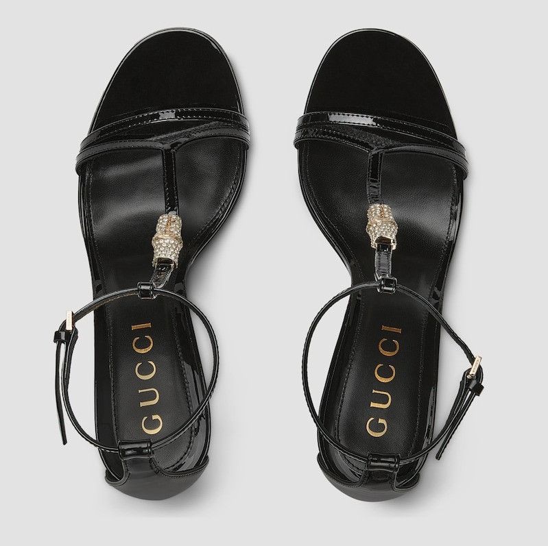 Gucci o1loc1c0426 835736 Women's Sandals With Bamboo in Black Size US 6 / IT 36 - 5 Thumbnail