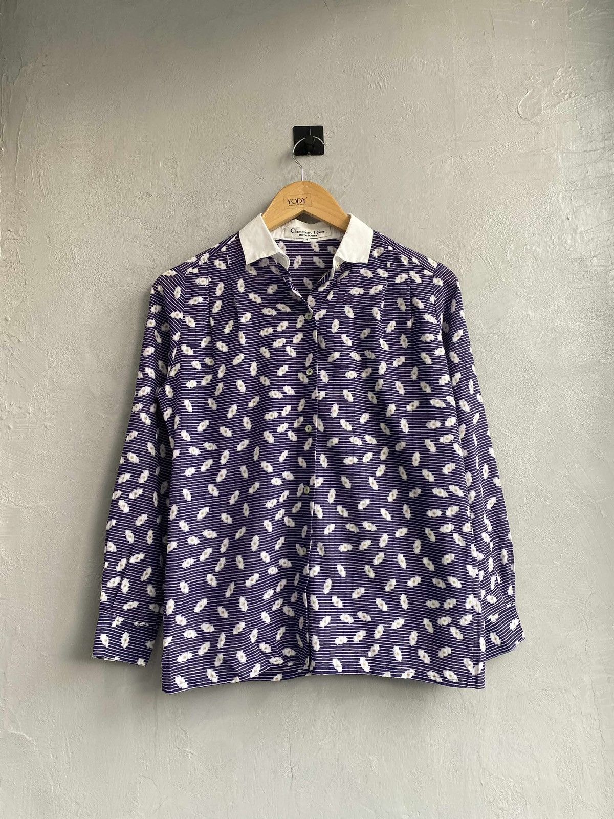 Dior Christian Dior Blue Striped Shirt Size US M / EU 48-50 / 2 - 1 Thumbnail
