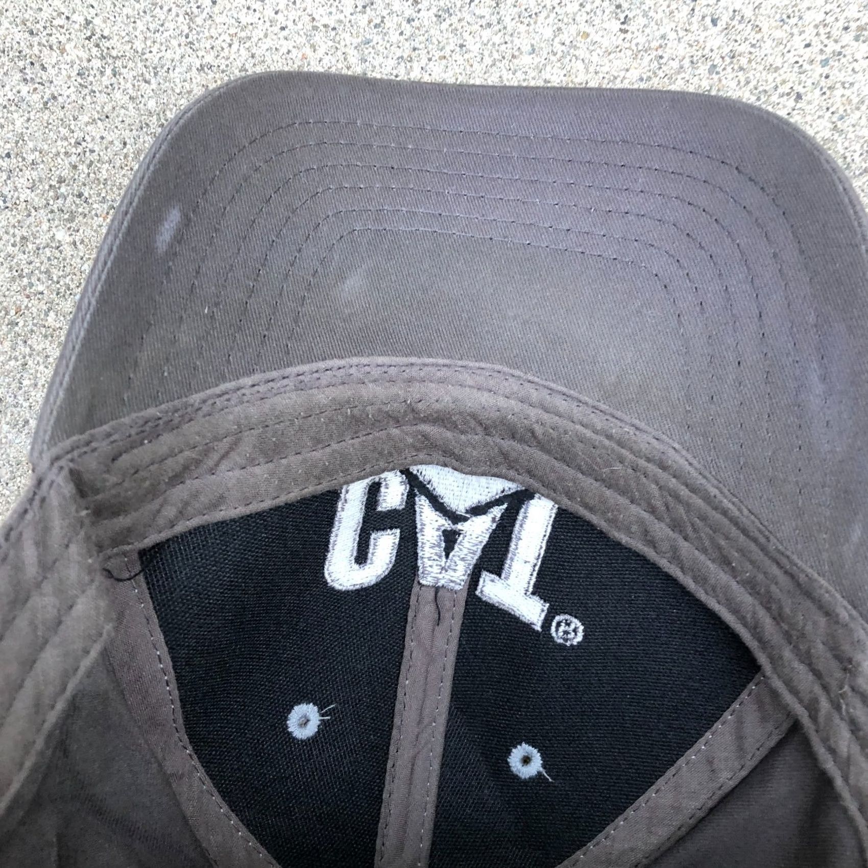Vintage CAT Workwear Baseball Hat Mens Grey Black Adjustable Cap Size ONE SIZE - 5 Thumbnail