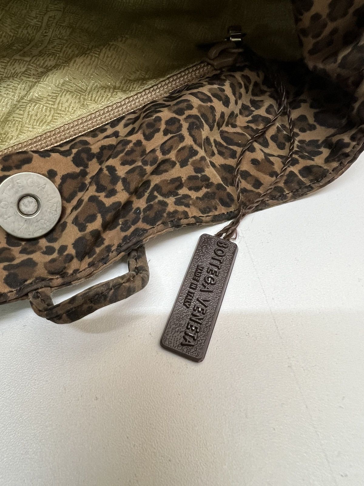 Bottega Veneta Vintage Bottega Veneta Italy Overprint Shoulder Bag Size ONE SIZE - 9 Thumbnail