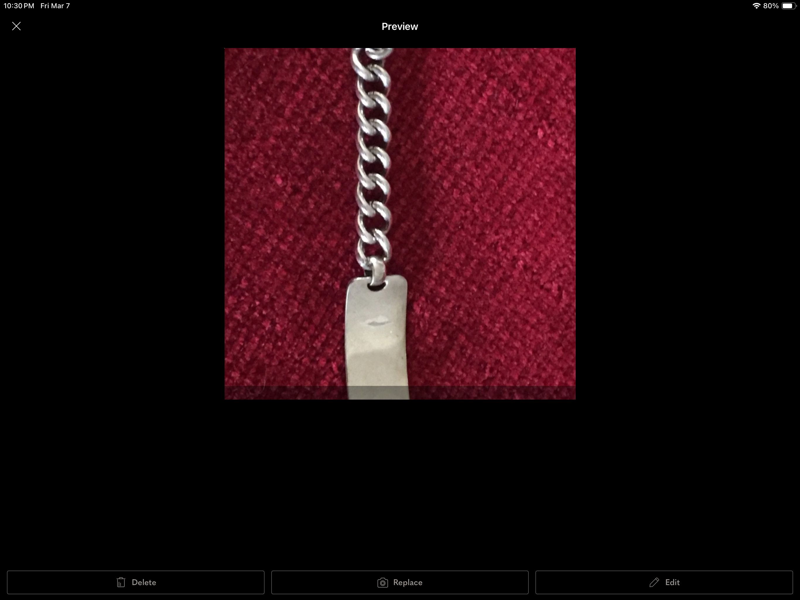Other Vintage Men’s Sterling Silver ID Bracelet from WWII Size ONE SIZE - 4 Thumbnail