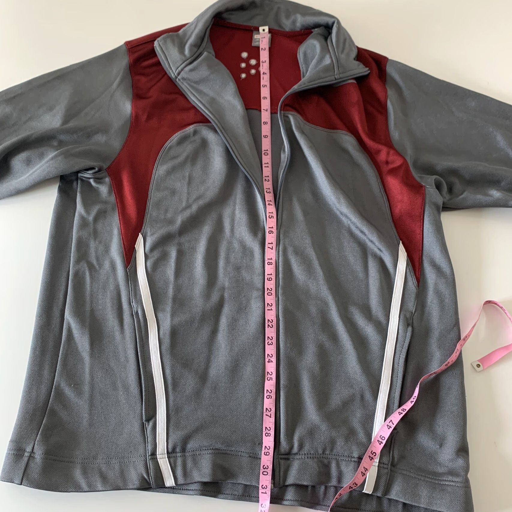 Nike VINTAGE Nike Full Zip Track Jacket Men's 2XL Gray Maroon Nike Track Jacket Mens 2XL Gray Maroon Full Zip Jacket Size US XXL / EU 58 / 5 - 7 Thumbnail
