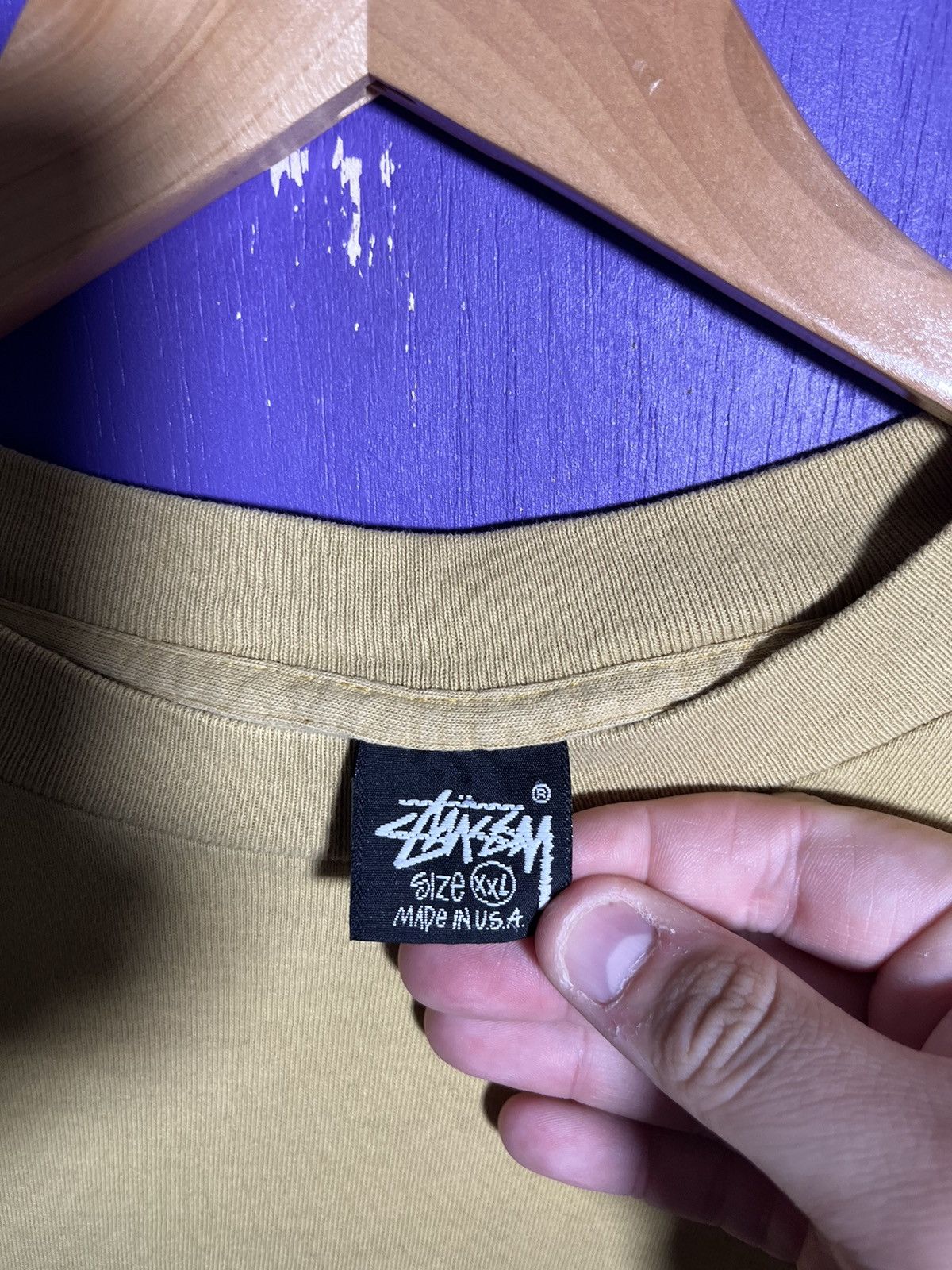 Stussy × Vintage Vintage 90s Stussy sign language logo t-shirt Size US XXL / EU 58 / 5 - 4 Thumbnail
