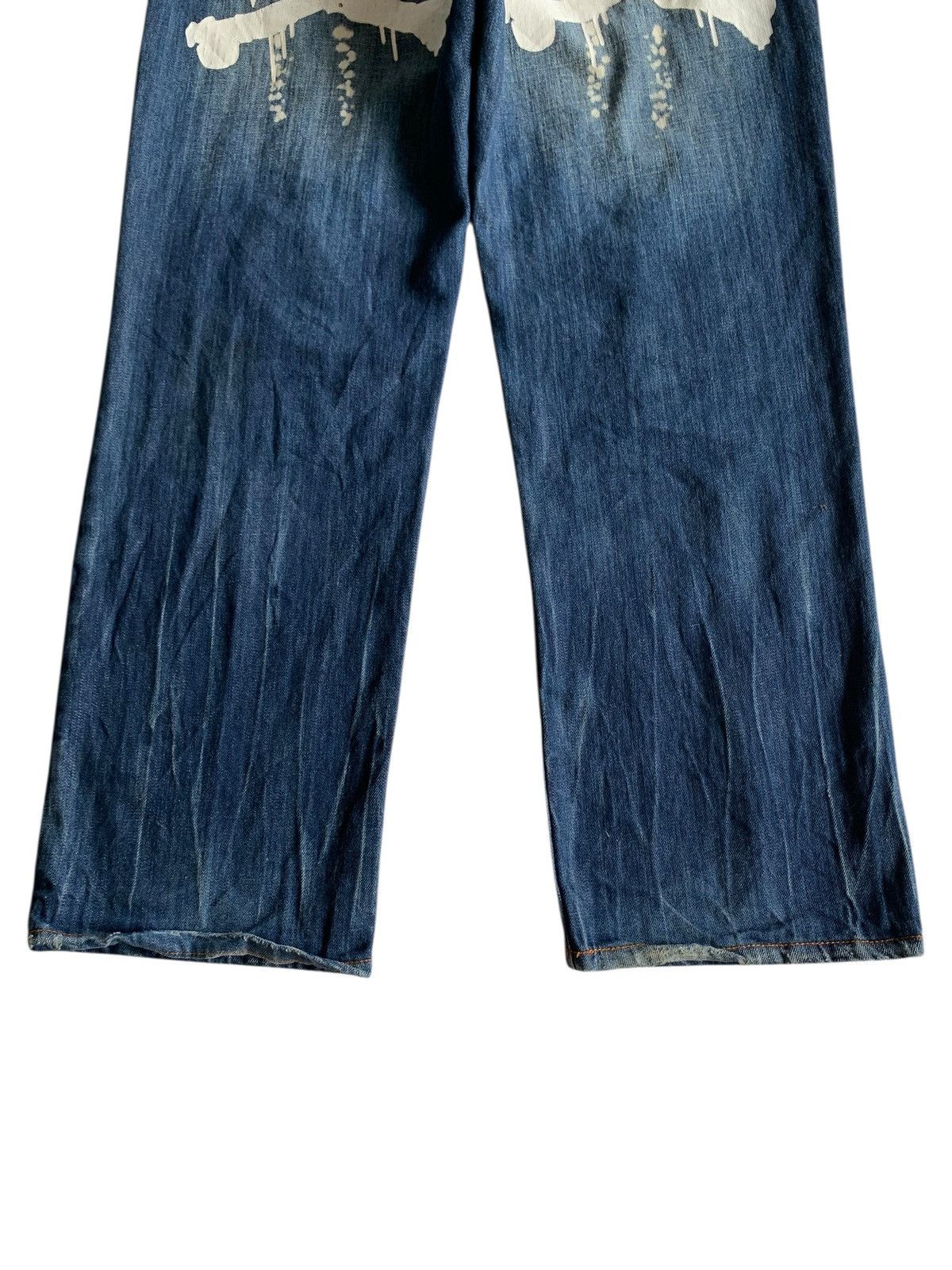 If Six Was Nine CROWN COLLECTIVE BIG SKULL PUNK JAPANESE DISTRESSED DENIM Size US 34 / EU 50 - 7 Thumbnail