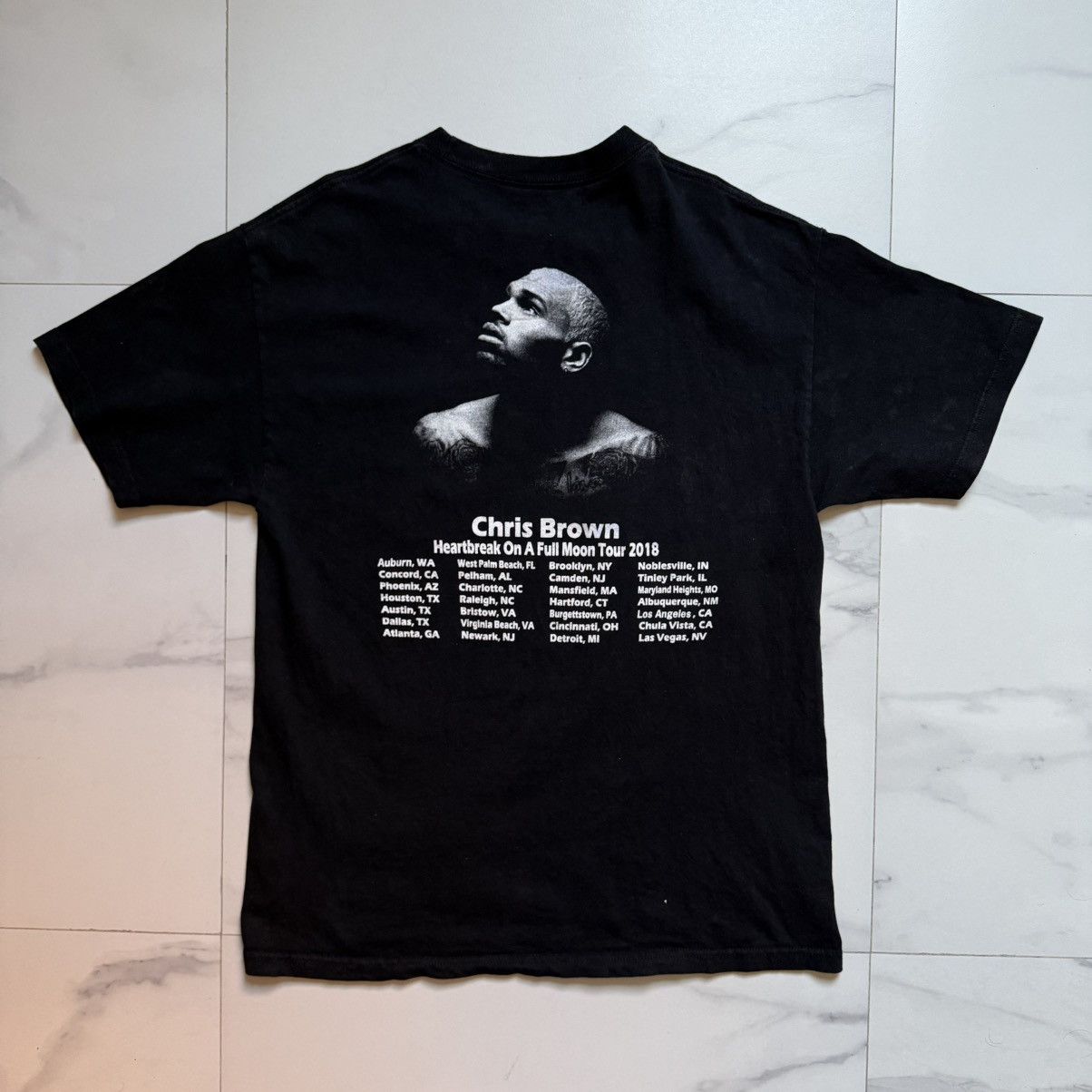 Rap Tees Chris Brown Heartbreak On A Full Moon Tour Tee Size US L / EU 52-54 / 3 - 3 Thumbnail