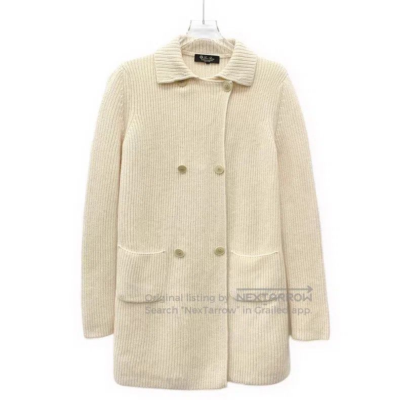 Loro Piana Loro Piana Beige, goat cashmere turn-down collar double-br Size XS / US 0-2 / IT 36-38 - 1 Thumbnail
