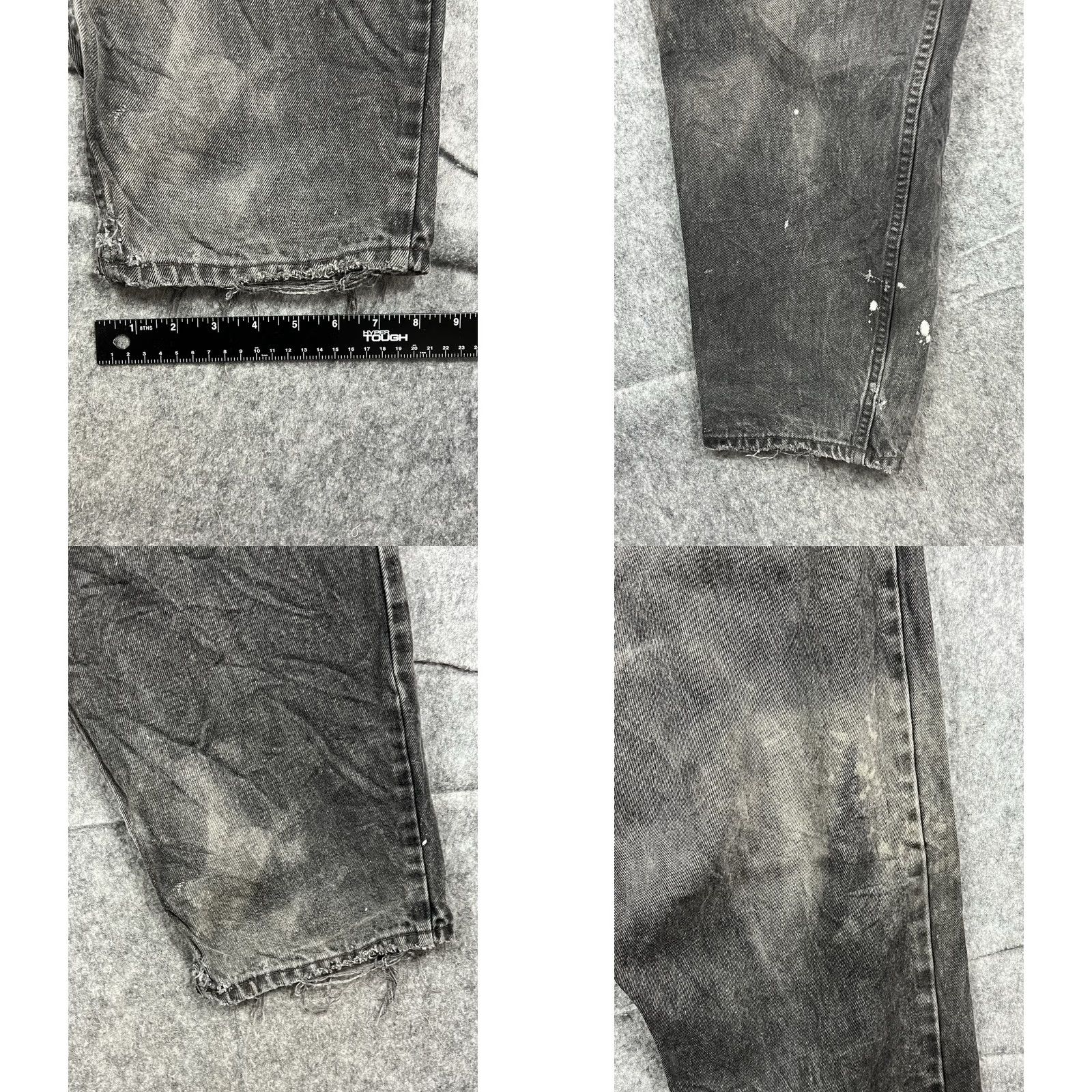 Levi's VINTAGE Levi's 570 Jeans Men Relaxed Fit 33x30 Denim Cotton Charcoal Gray Baggy Workwear Pants Size US 33 - 8 Thumbnail