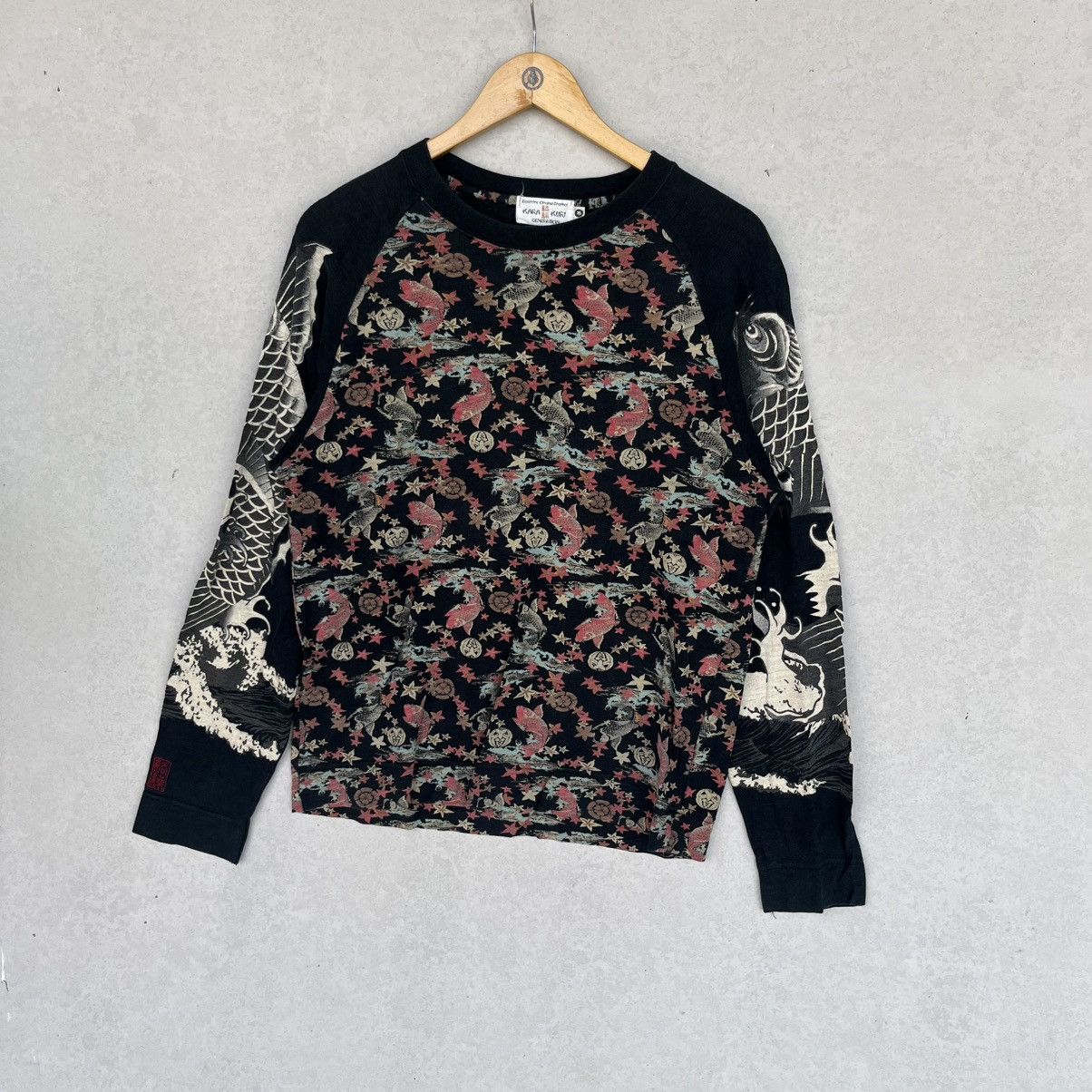 Other Vintage Black Multi Coloured Long Sleeve Top Size M Size M / US 6-8 / IT 42-44 - 2 Thumbnail