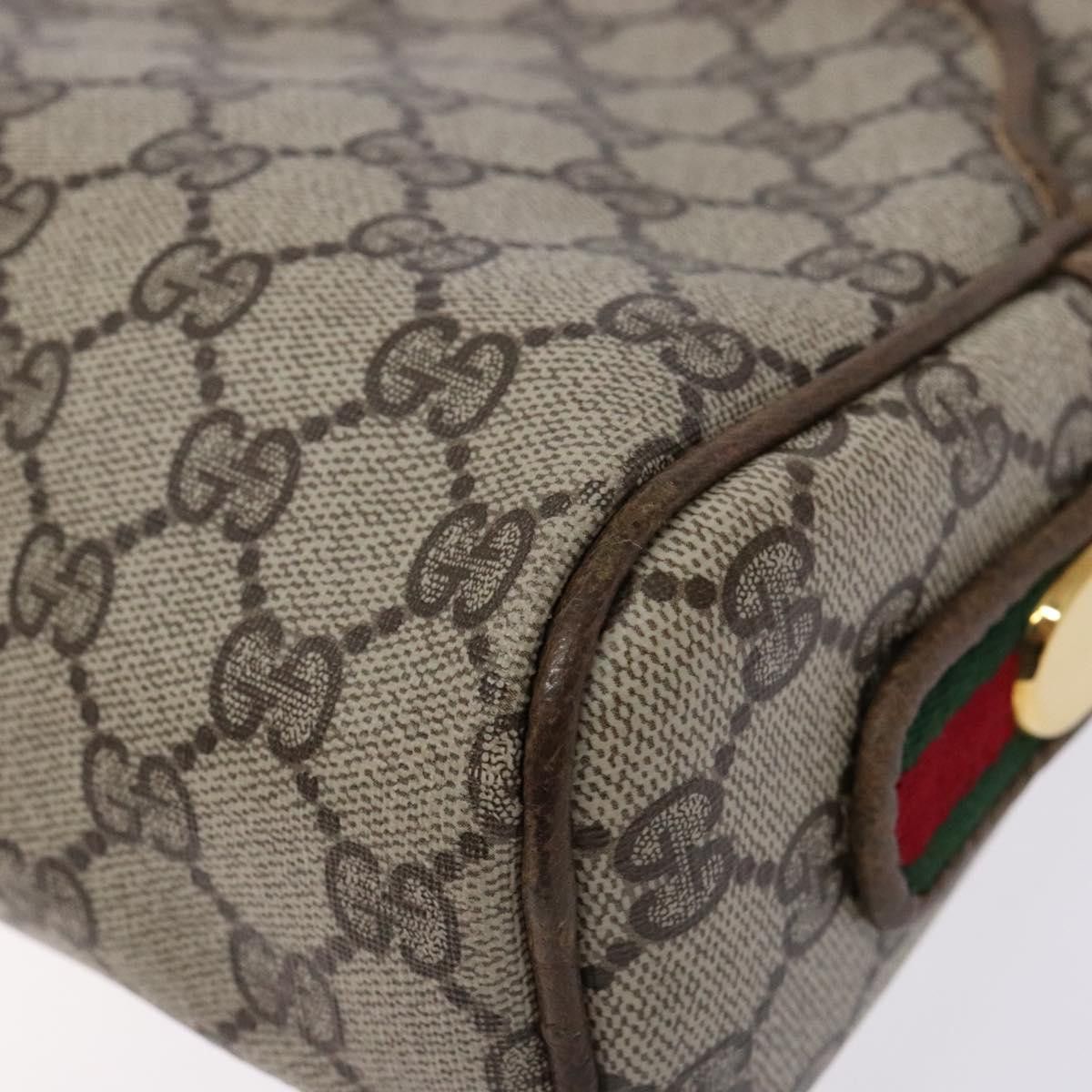 Gucci GUCCI GG Supreme Web Sherry Line Shoulder Bag Pvc Beige Gold Size ONE SIZE - 10 Thumbnail