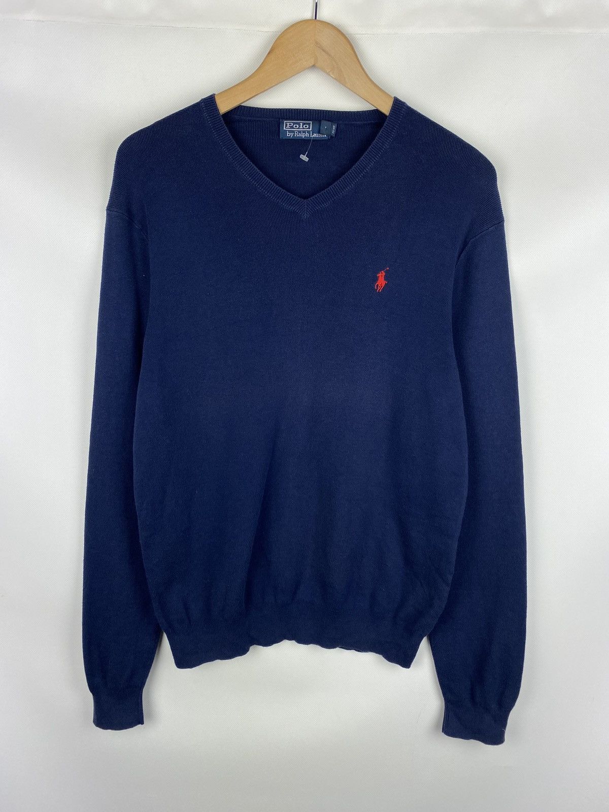 Vintage Polo by Ralph Lauren vintage men’s cotton sweater pullover Size US M / EU 48-50 / 2 - 1 Thumbnail