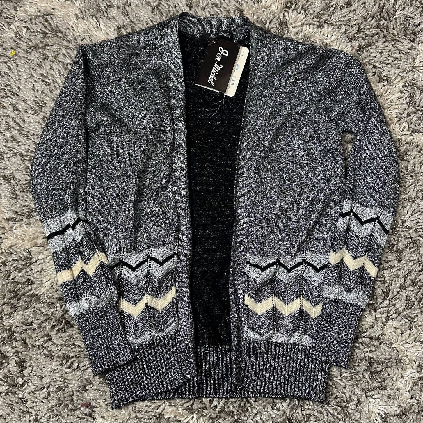 Other Vintage 70s Jon-Michel Sparkly Silver Cardigan Sweater 5 6 S Size S / US 4 / IT 40 - 1 Thumbnail