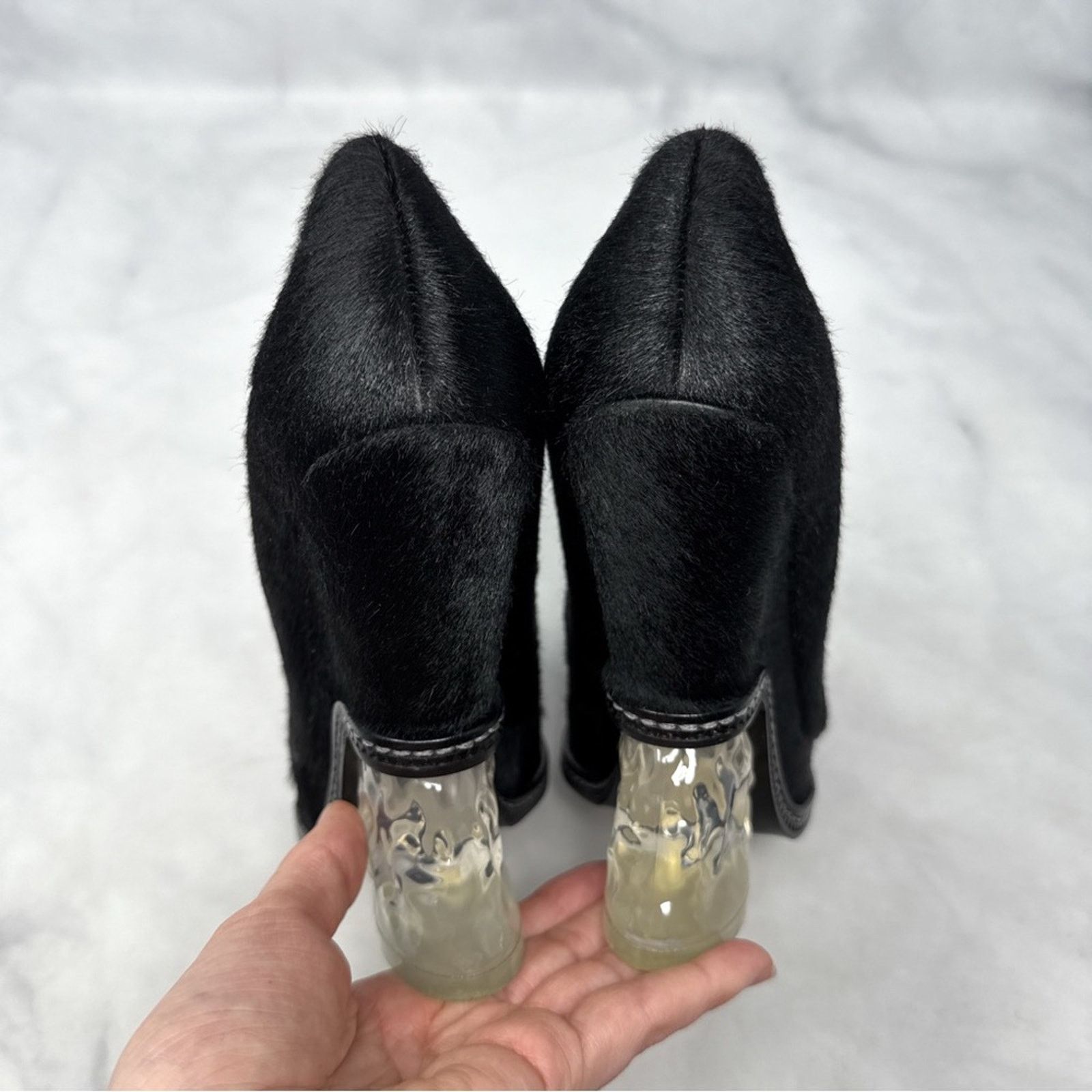 Fendi FENDI Ice Heel Calf Hair Leather Platform Wedge Pump Gothic Size US 6 / IT 36 - 8 Thumbnail
