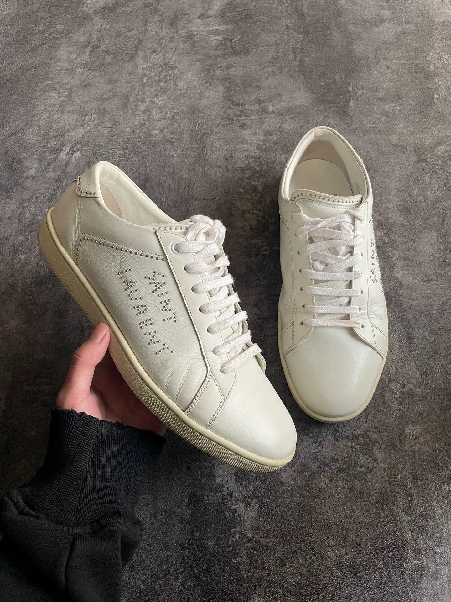 Other saint laurent white low-top sneakers with studs. Size US 10 / EU 43 - 4 Thumbnail