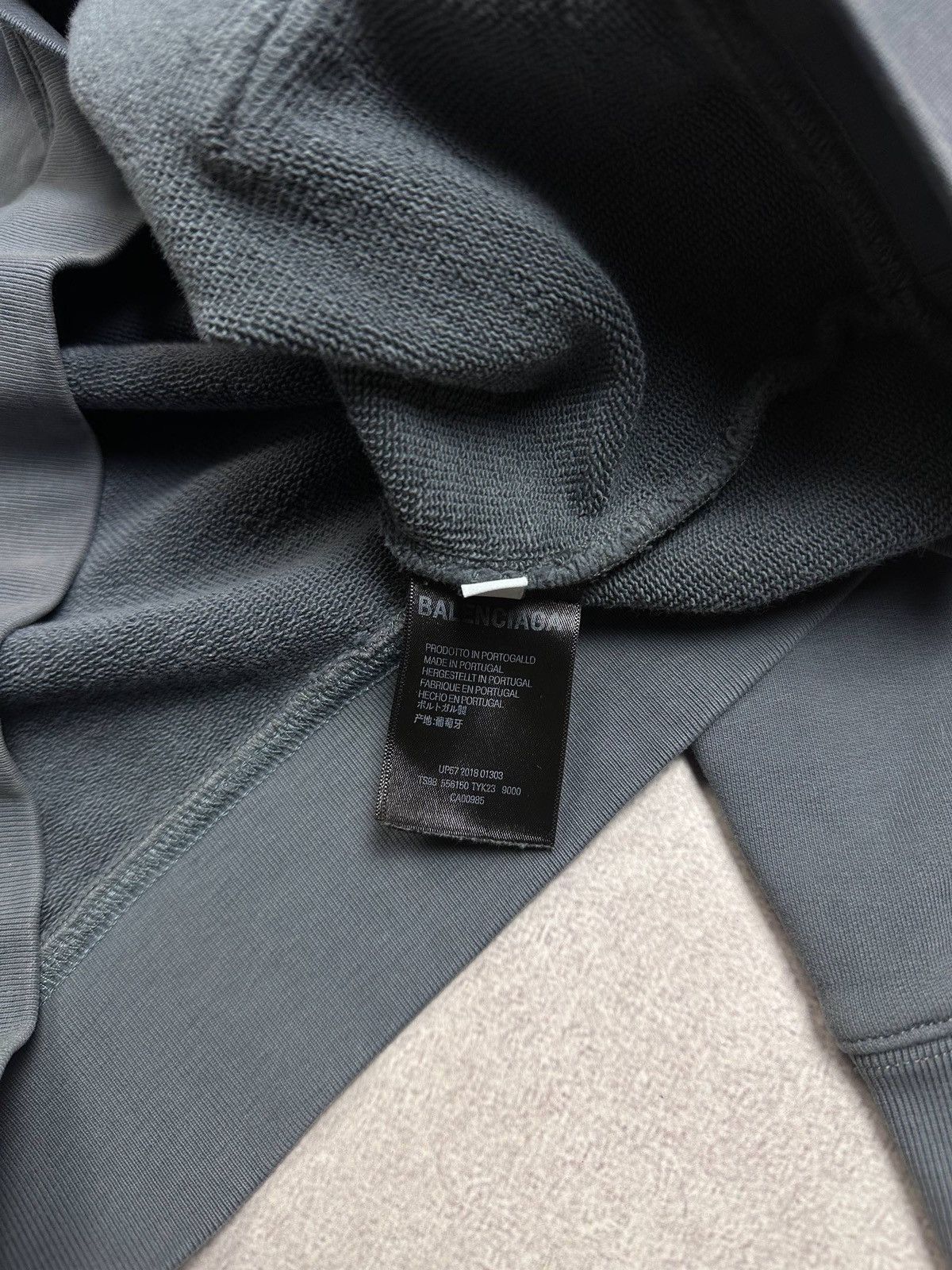 Balenciaga Balenciaga Grey Big Logo Hoodie L Size US L / EU 52-54 / 3 - 7 Thumbnail