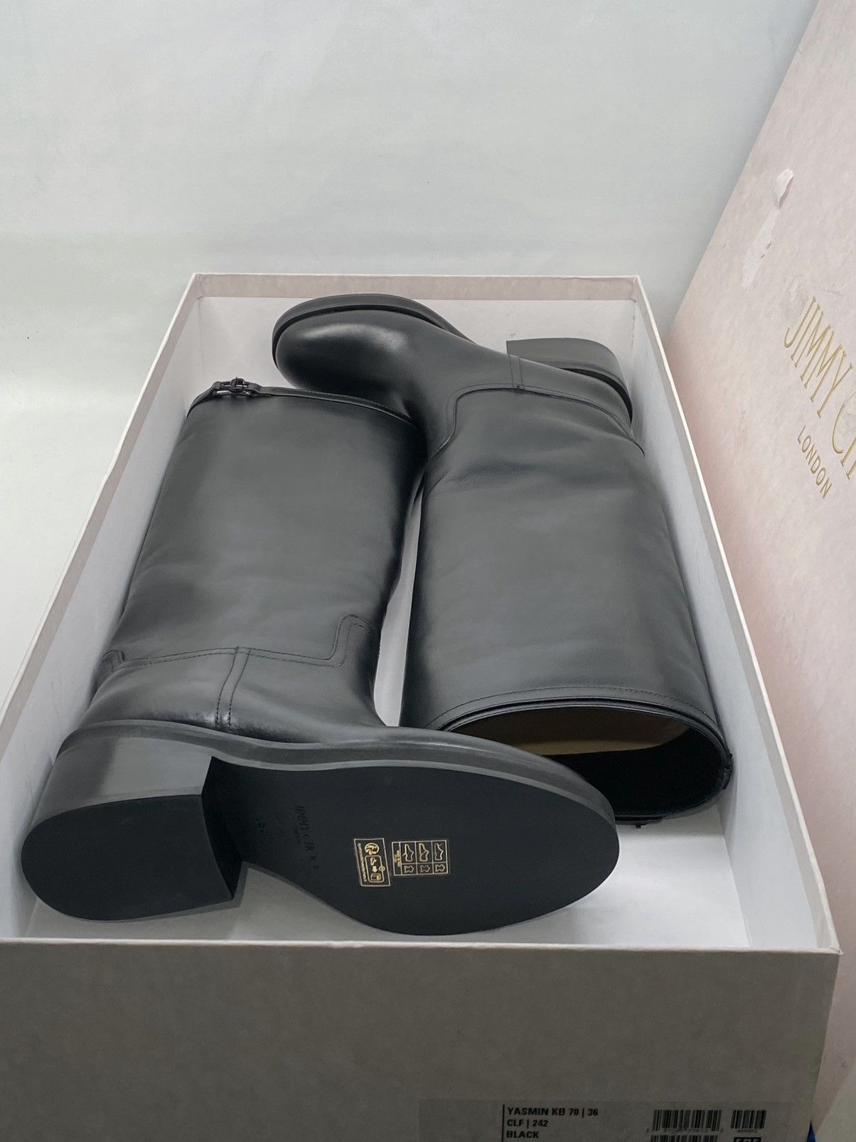 Jimmy Choo Jimmy Choo Yasmin 70 Block Heel Leather Boots size 36 Size US 6 / IT 36 - 11 Thumbnail