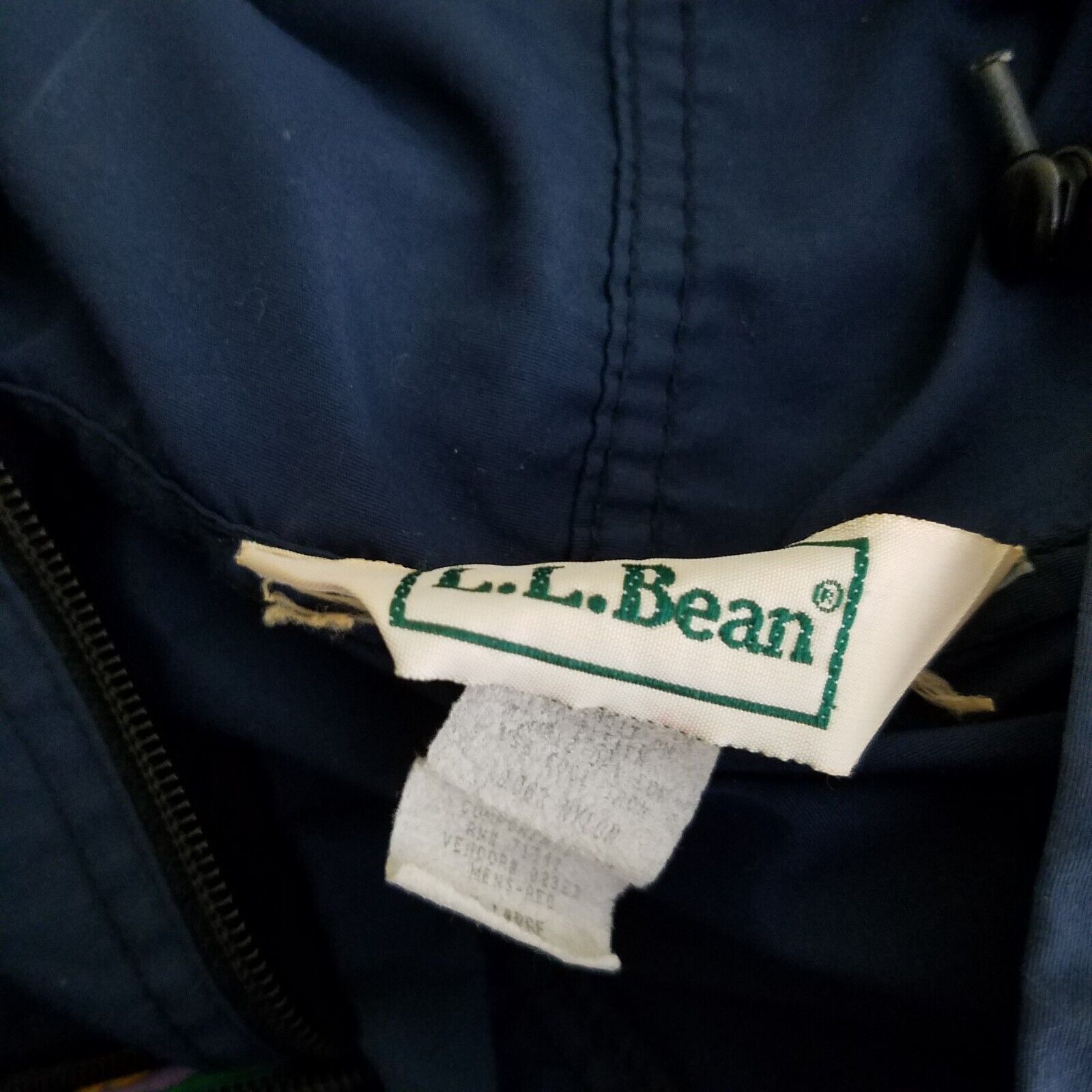 L.L. Bean Vtg LLBean Hooded Anorak Navy Pullover Jacket Windbreaker XL Size US XL / EU 56 / 4 - 5 Thumbnail