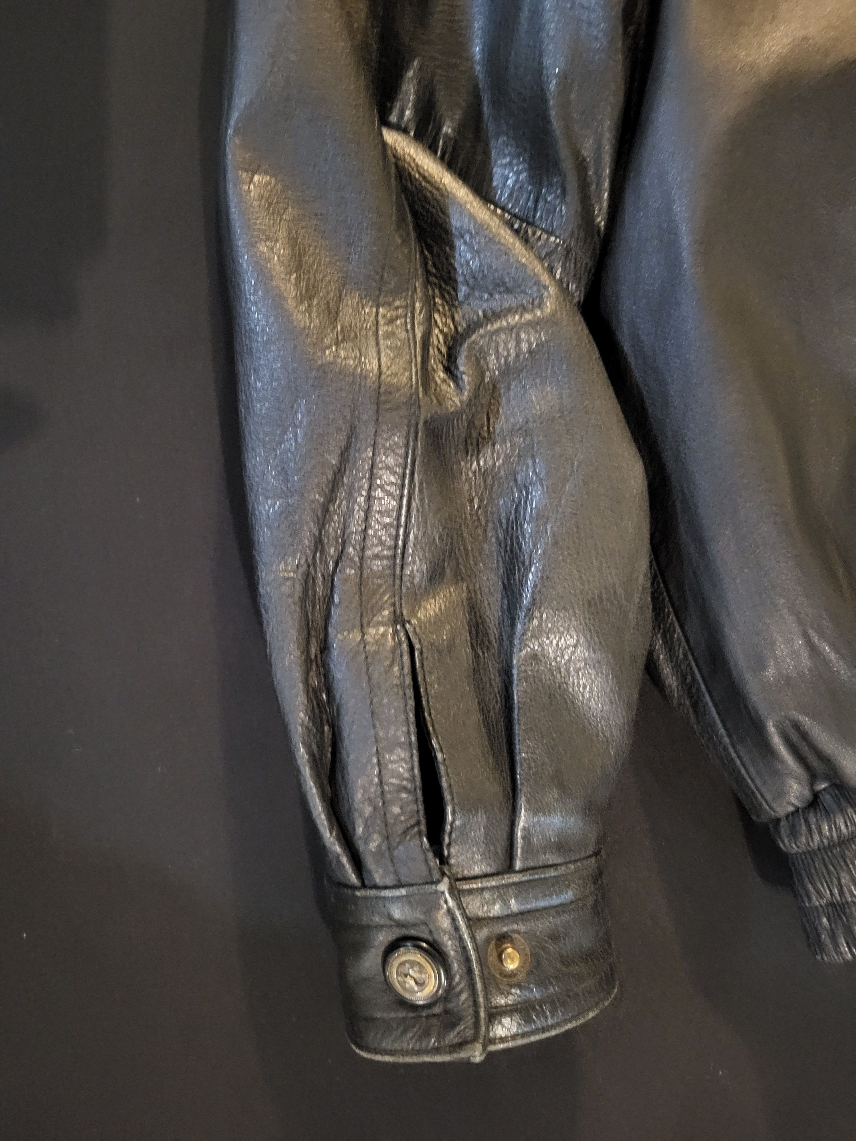 Other Vintage, Tip Top Tailor, Black Leather Jacket Size US M / EU 48-50 / 2 - 9 Thumbnail