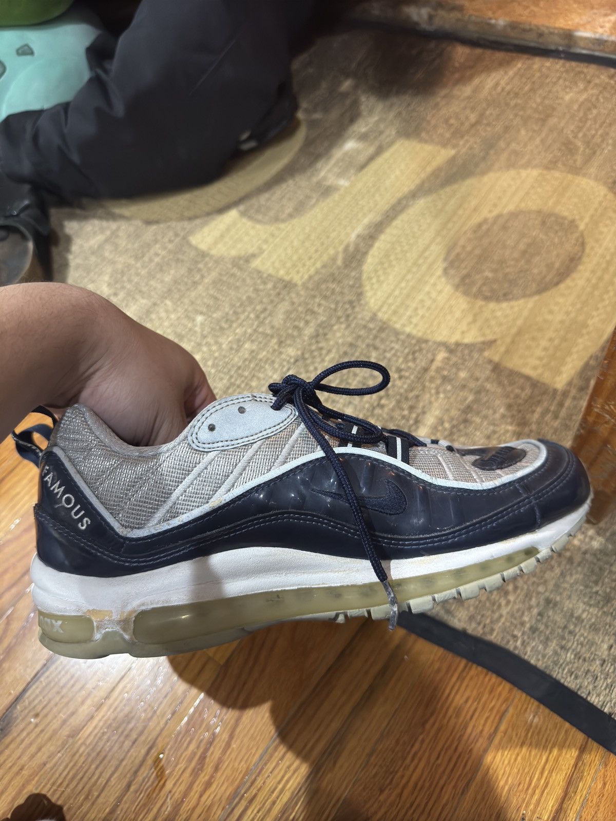 Nike × Supreme Supreme Nike Air Max 98 Navy Size US 8.5 / EU 41-42 - 5 Thumbnail