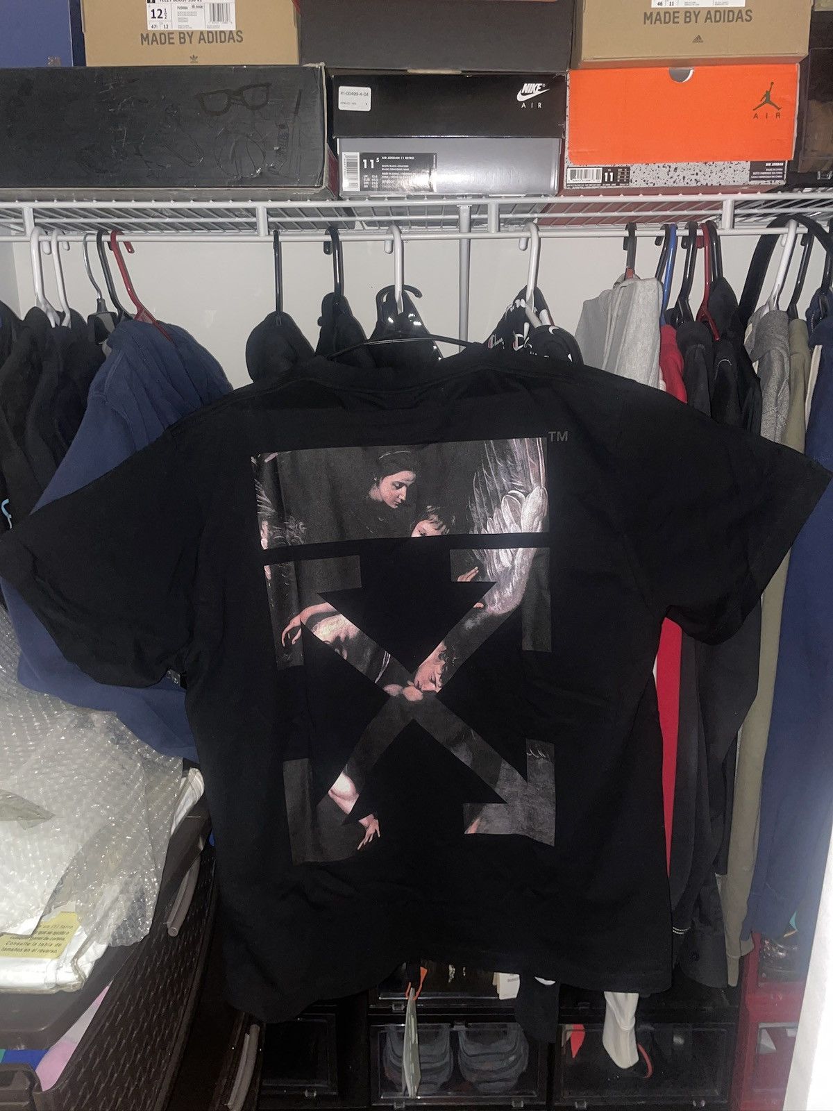 Off-White OFF-WHITE Oversized Fit Caravaggio Arrows T-shirt Size US M / EU 48-50 / 2 - 2 Thumbnail
