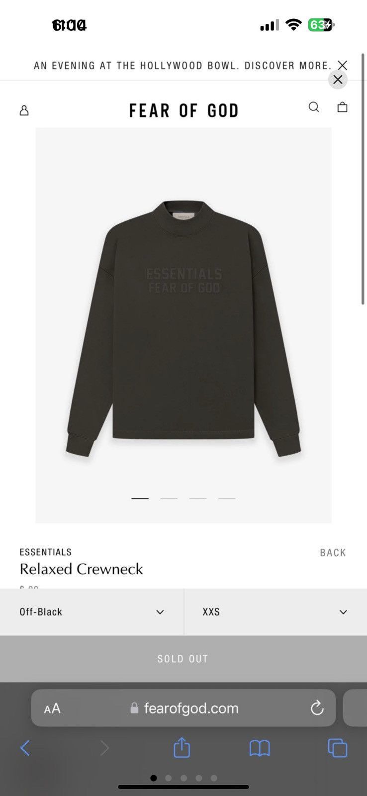 Essentials × FOG × Fear of God Fear of God Essentials relaxed crewneck Size US S / EU 44-46 / 1 - 6 Thumbnail