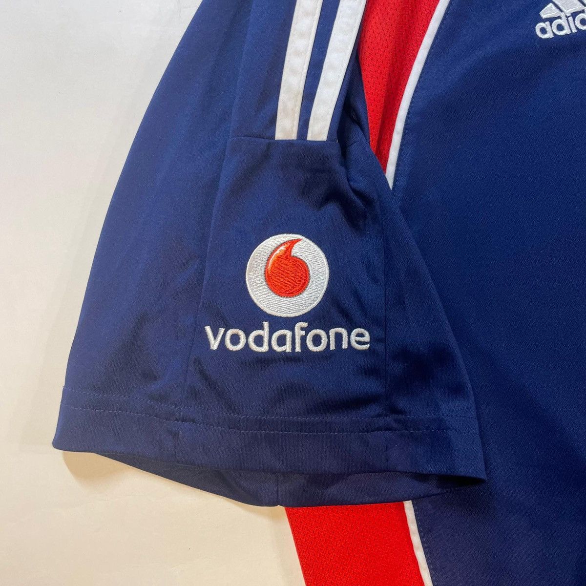 Adidas Navy and red Adidas England Polo Shirt tee jersey sport Size US XL / EU 56 / 4 - 8 Thumbnail