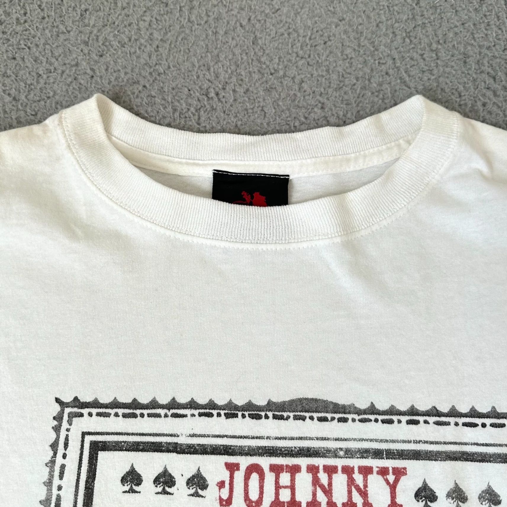 Vintage VINTAGE Johnny Cash Shirt Mens 2X White Cotton Crew Neck Long Sleeve T-Shirt Size US XXL / EU 58 / 5 - 5 Thumbnail