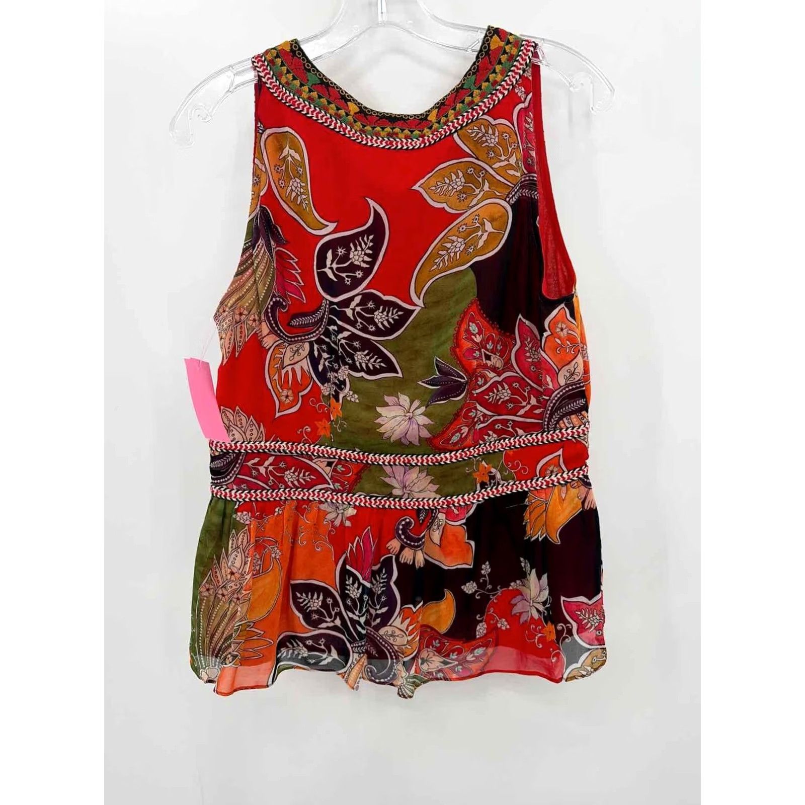 Vintage Verb Pallavi Singhee Red Tank Top | Pre-Owned Medium Size M / US 6-8 / IT 42-44 - 3 Thumbnail