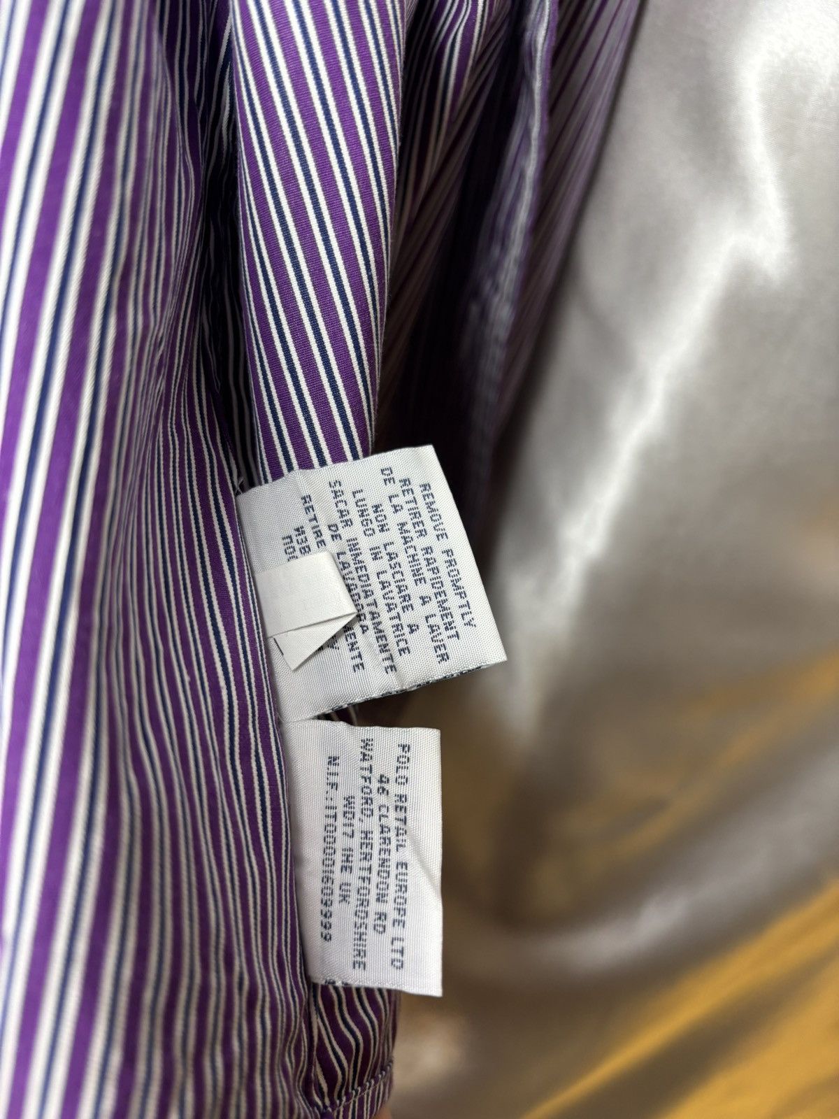 Polo Ralph Lauren × Ralph Lauren × Vintage vintage purple striped button up shirt Polo Ralph Lauren Size US L / EU 52-54 / 3 - 7 Thumbnail