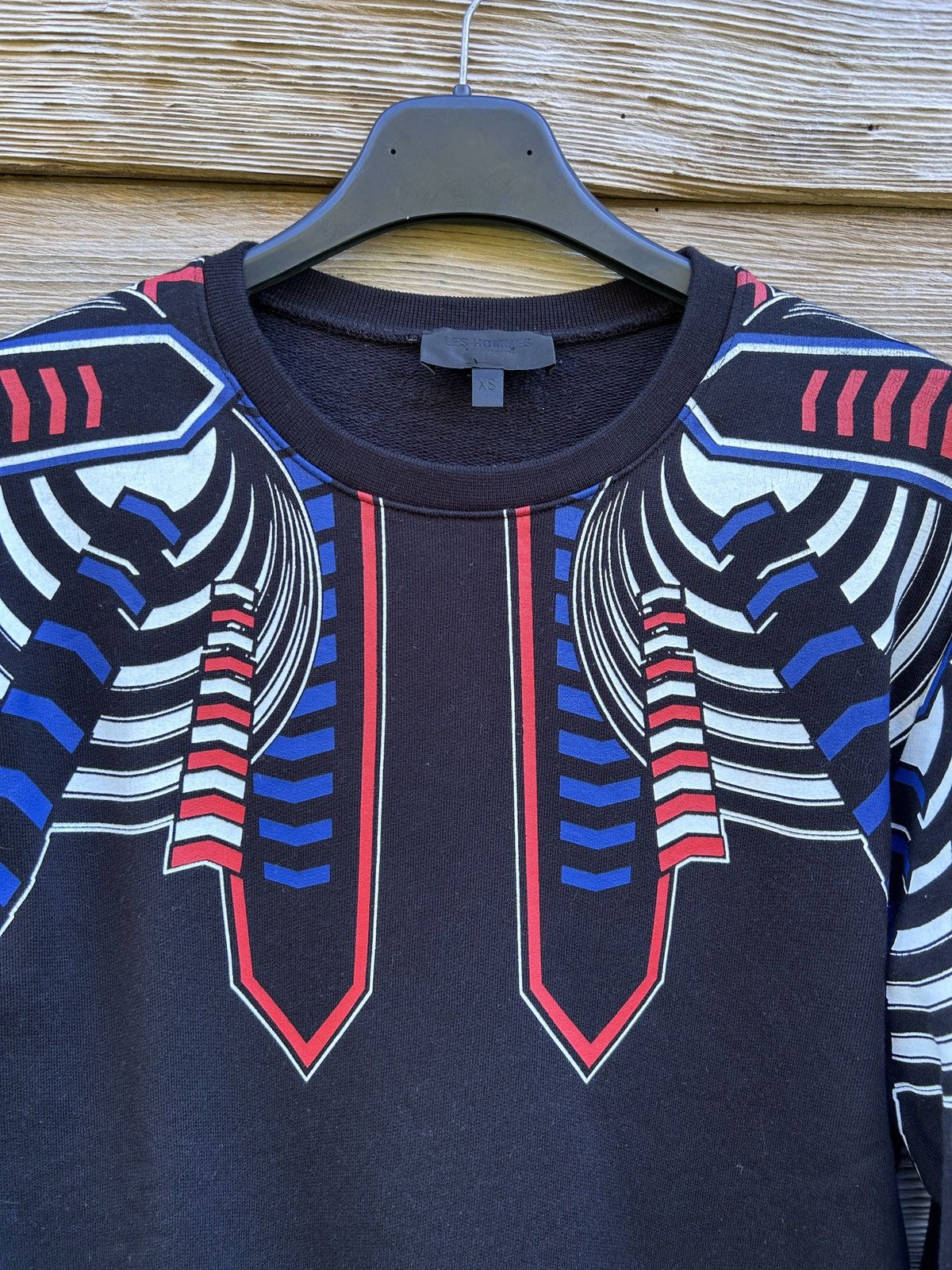 Les Hommes $RRP 890 Les Hommes Printed Scuba Sweatshirt Crewneck Black Size US XS / EU 42 / 0 - 2 Thumbnail