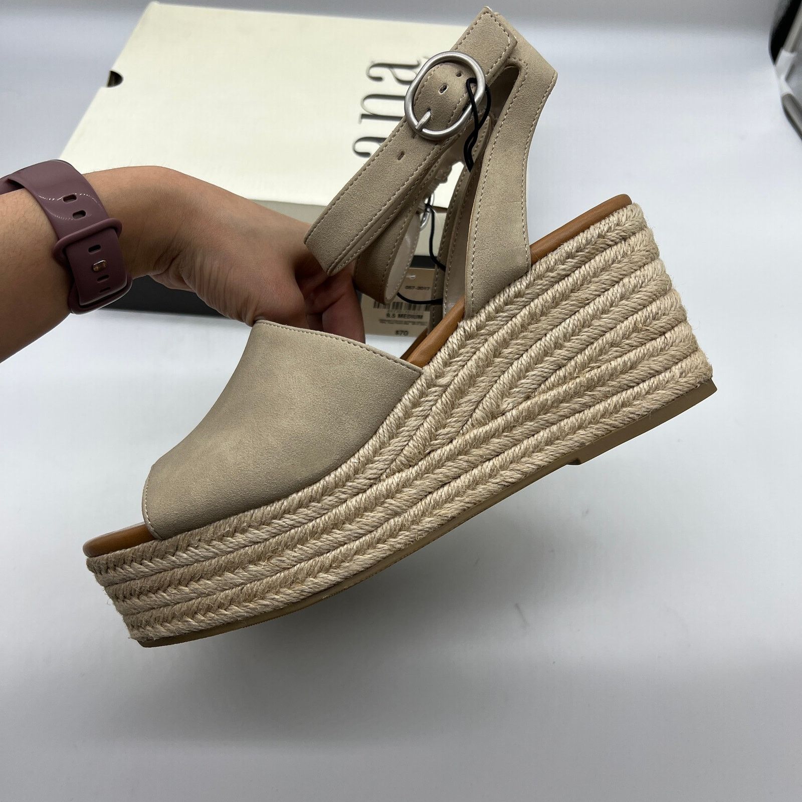 Other a.n.a Laskie Women Shoes Ankle Buckle Strap Sandals Size US 9.5 / IT 39.5 - 6 Thumbnail