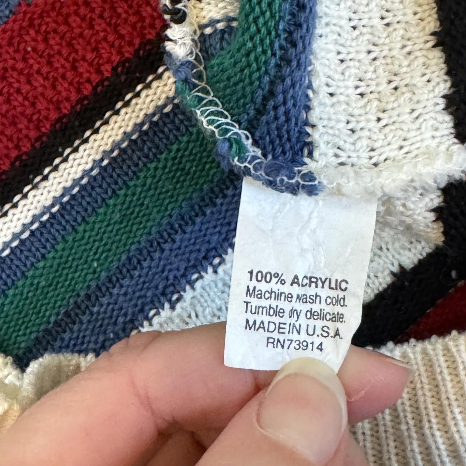 Other Alfred Dunner Medium Striped Acrylic Sweater with Collar Size M / US 6-8 / IT 42-44 - 3 Thumbnail
