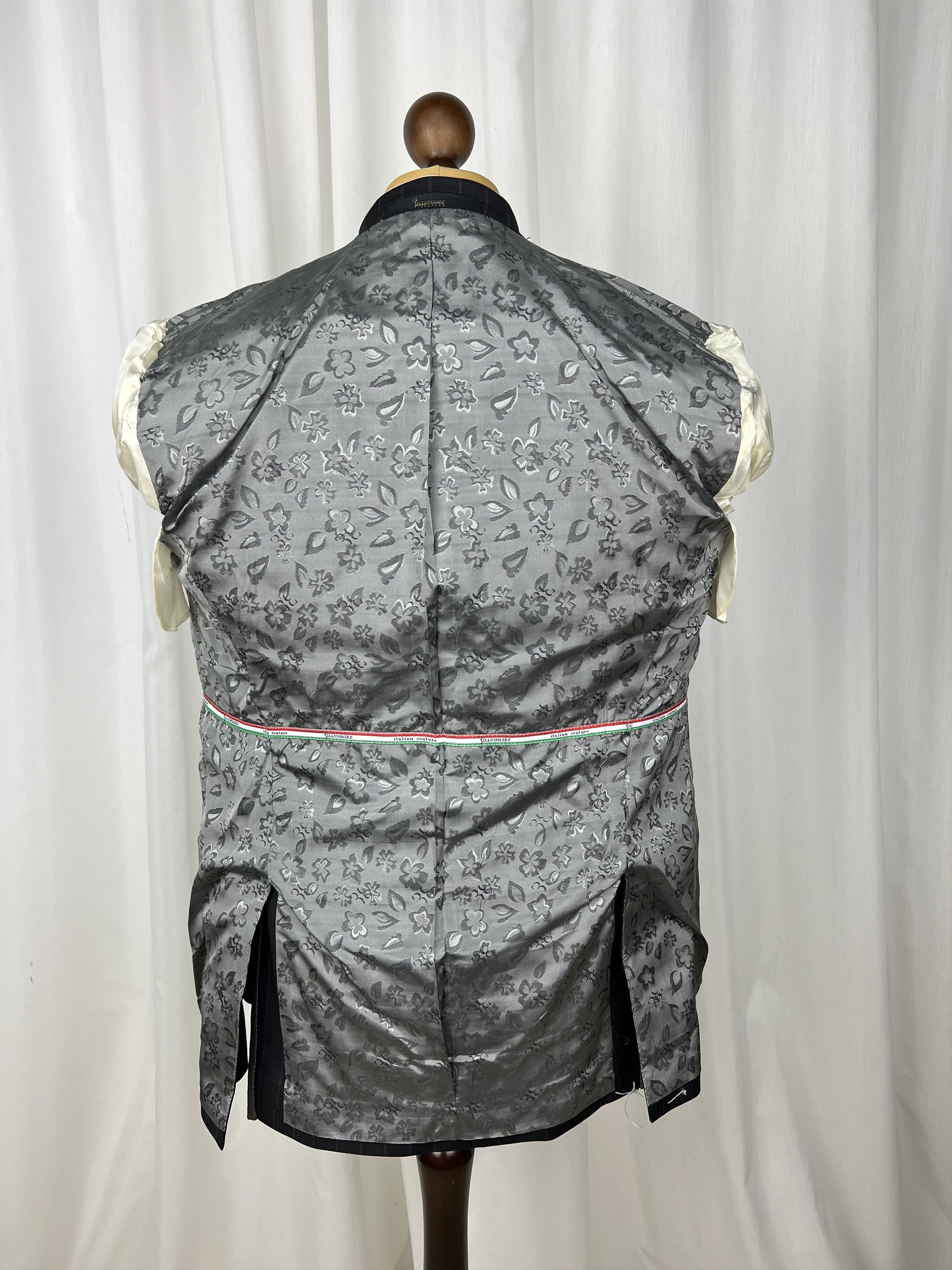 Billionaire Couture by Galasso Charcoal Striped 2-Piece Wool Suit Size 36R - 4 Thumbnail