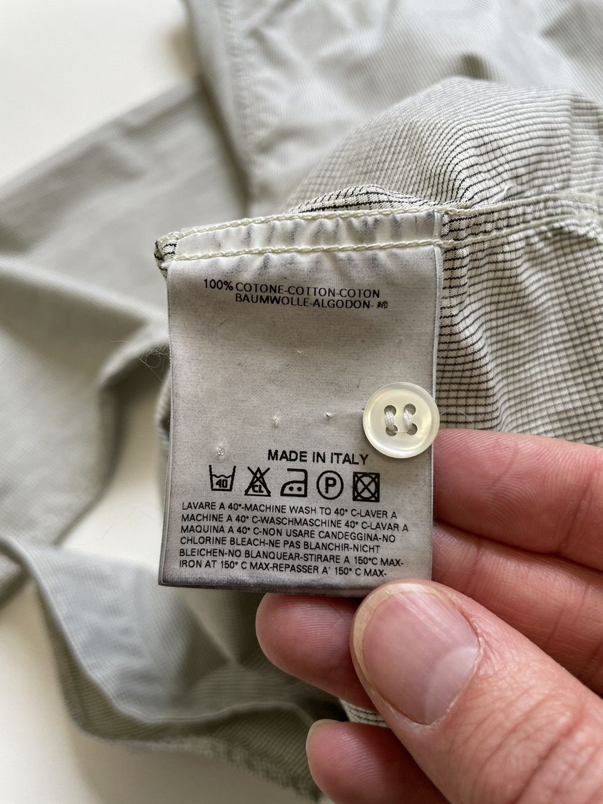 Maison Margiela S/S 04 Collarless Grid Check Shirt Size US M / EU 48-50 / 2 - 10 Thumbnail