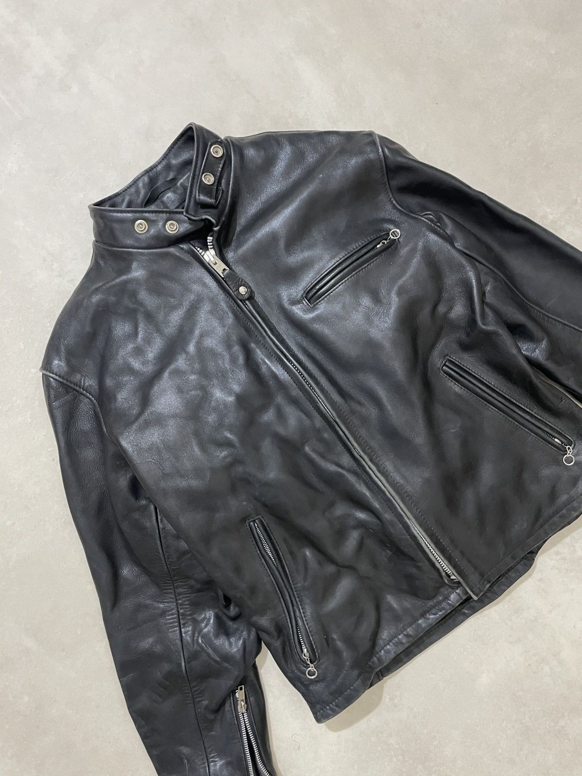 Schott Schott NYC 141 Classic Racer Leather cowhide leather Size US M / EU 48-50 / 2 - 2 Thumbnail
