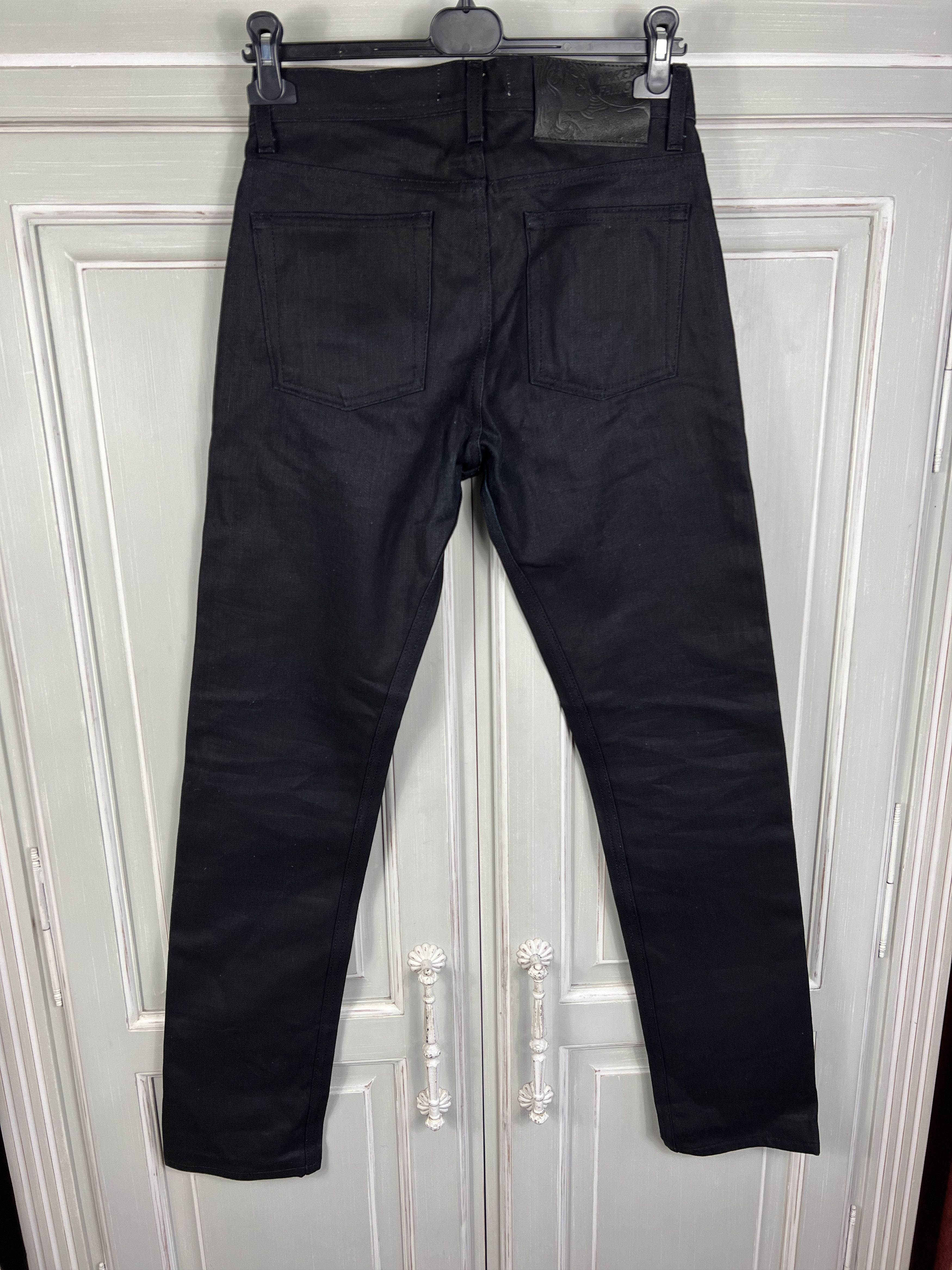 Naked & Famous naked famous denim black selvedge pants skinny wax jeans Size US 29 - 4 Thumbnail