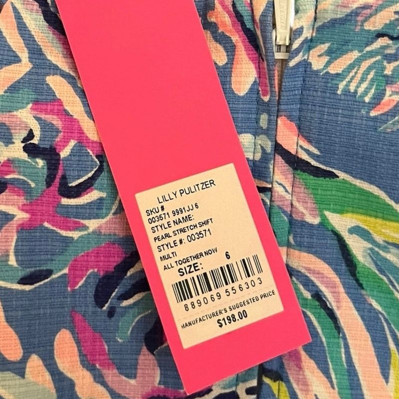 Lilly Pulitzer Lilly Pulitzer Pearl Shift Dress All Together Now Size 6 Size M / US 6-8 / IT 42-44 - 3 Thumbnail