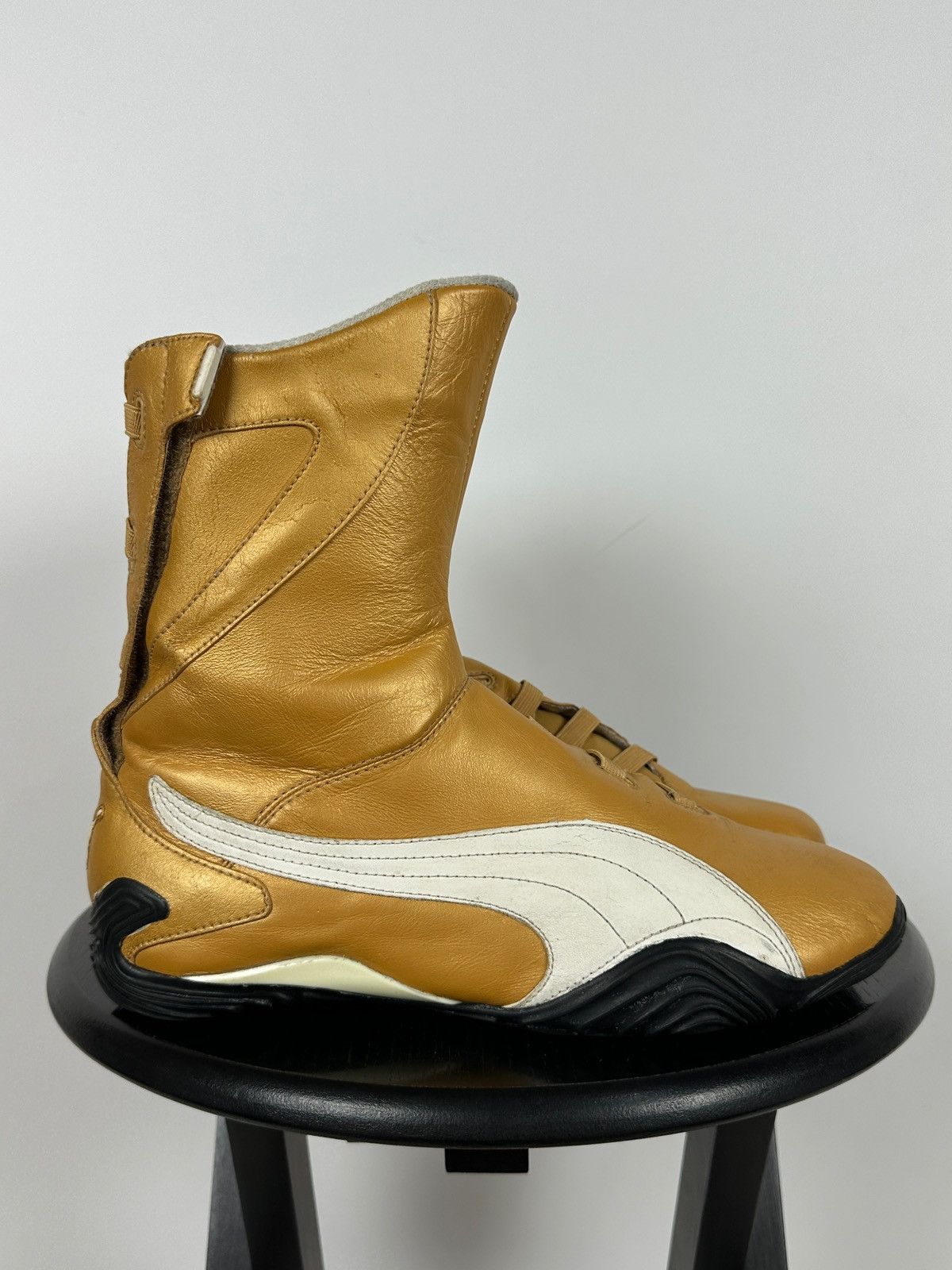 Puma 2000s Vintage Puma High Moto Wrestling Y2K Leather Sneakers Size US 8 / EU 41 - 1 Thumbnail