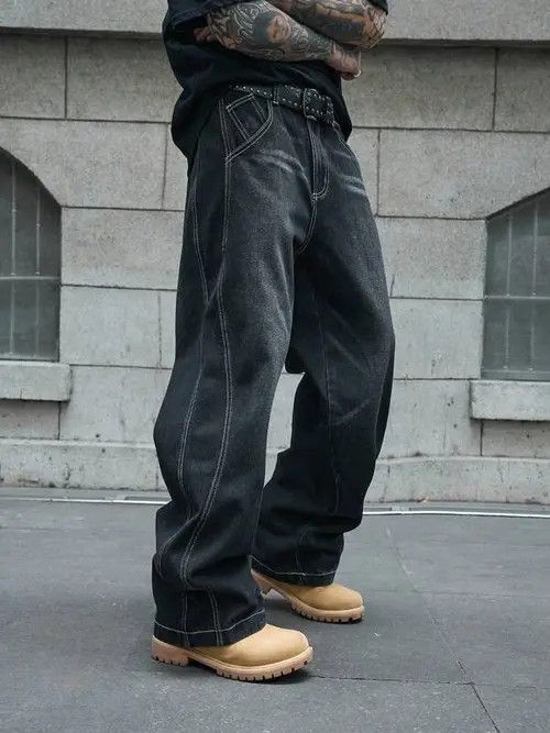 Japanese Brand Washed Baggy Jeans Size US 32 / EU 48 - 2 Thumbnail