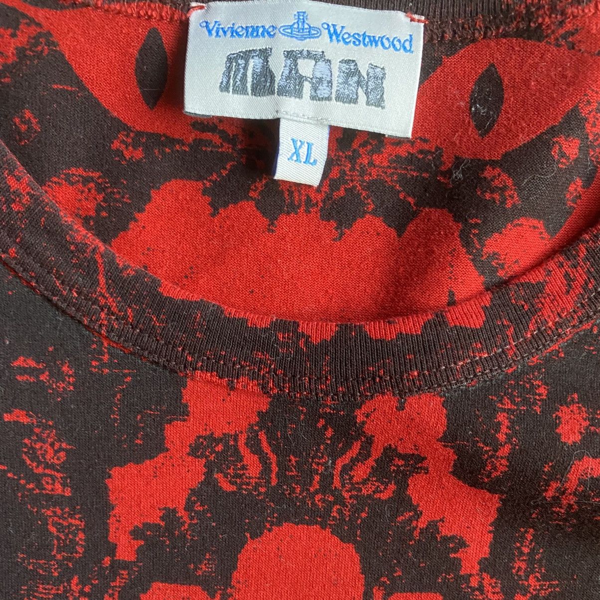 Vivienne Westwood Fall 2010 Red Rose Orb T shirt Size US XL / EU 56 / 4 - 3 Thumbnail
